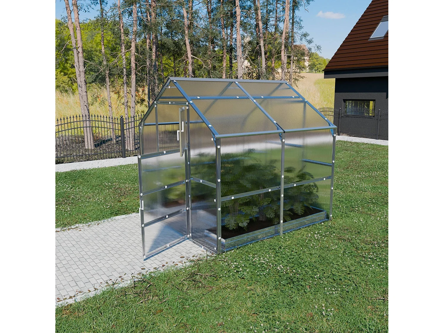 Klasika Greenhouses Bernard KLASIKA Gewächshaus 2,35 x 2 m 4,7 m²  Mit 6 mm Polycarbonatabdeckung