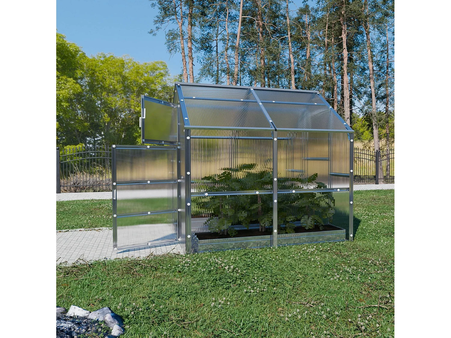 Klasika Greenhouses Bernard KLASIKA Gewächshaus 2,35 x 2 m 4,7 m²  Mit 6 mm Polycarbonatabdeckung