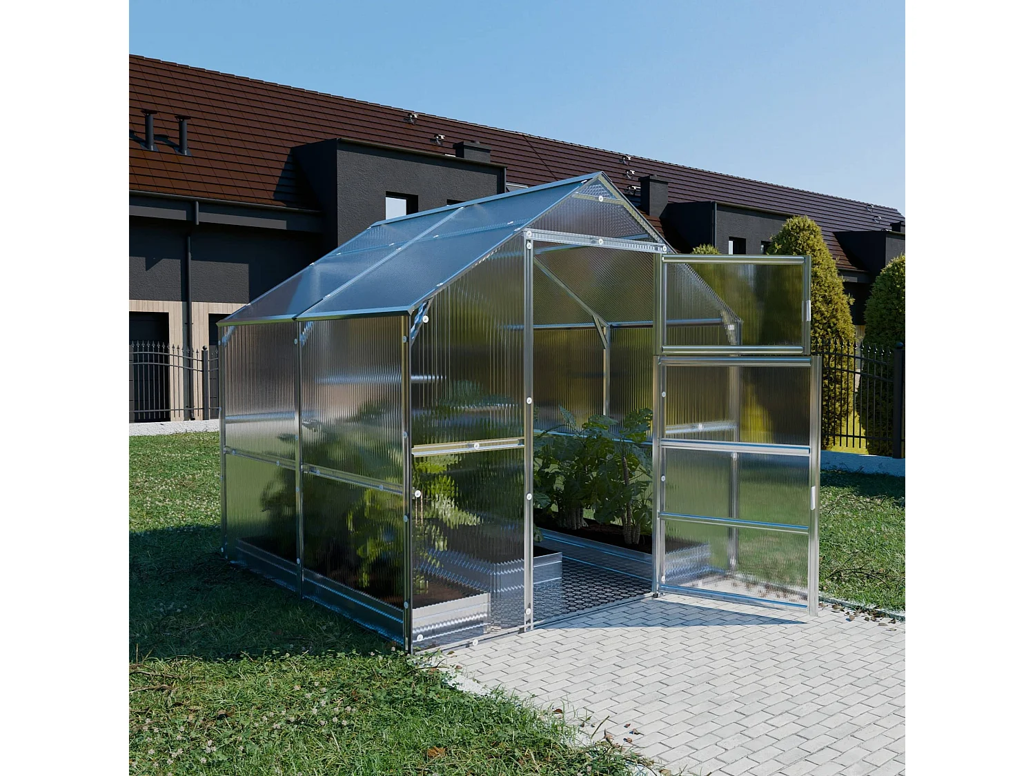 Klasika Greenhouses Bernard KLASIKA Gewächshaus 2,35 x 2 m 4,7 m²  Mit 6 mm Polycarbonatabdeckung