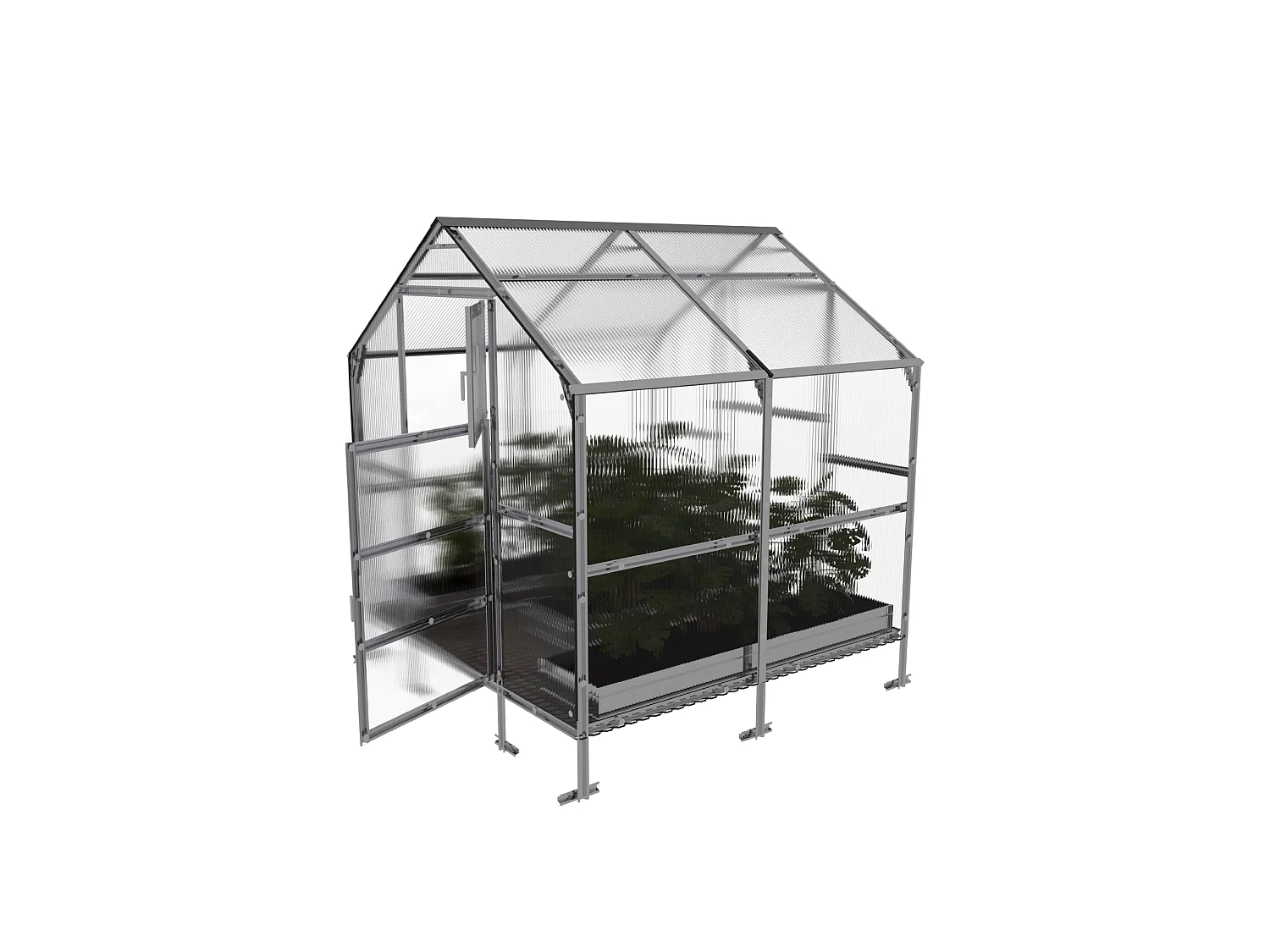 Klasika Greenhouses Bernard KLASIKA Gewächshaus 2,35 x 2 m 4,7 m²  Mit 6 mm Polycarbonatabdeckung