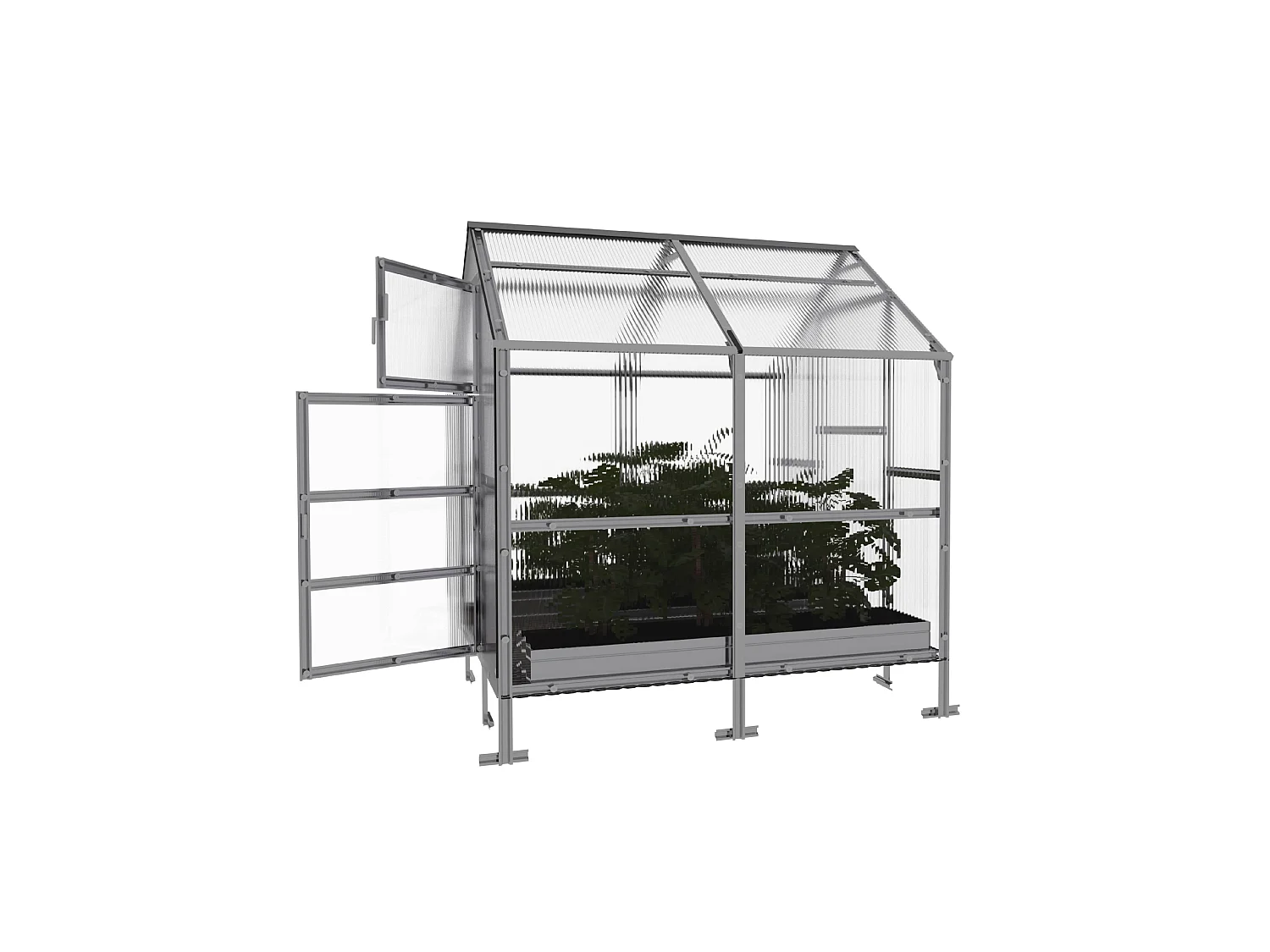 Klasika Greenhouses Bernard KLASIKA Gewächshaus 2,35 x 2 m 4,7 m²  Mit 6 mm Polycarbonatabdeckung