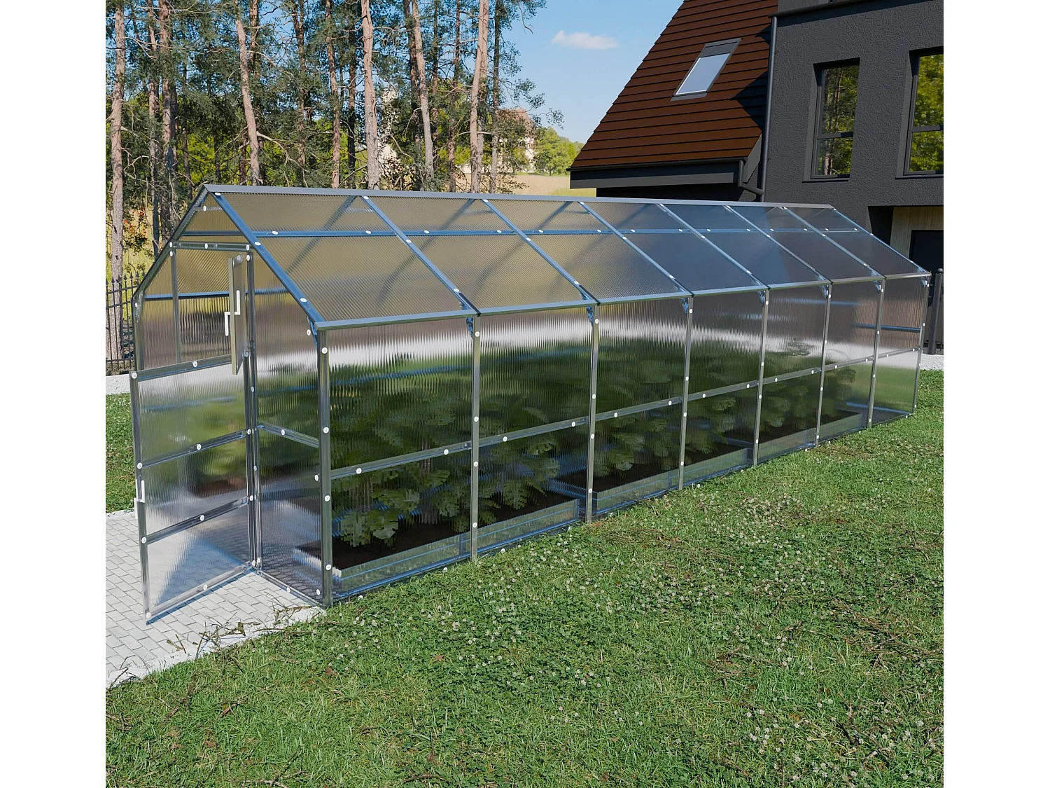 Klasika Greenhouses Bernard KLASIKA Gewächshaus 2,35 x 7 m 16,45 m²  Mit 6 mm Polycarbonatabdeckung