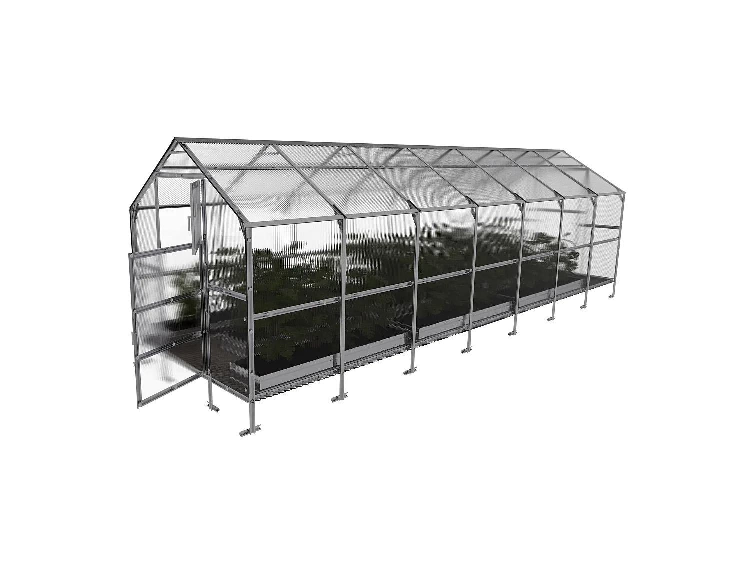 Klasika Greenhouses Bernard KLASIKA Gewächshaus 2,35 x 7 m 16,45 m²  Mit 6 mm Polycarbonatabdeckung