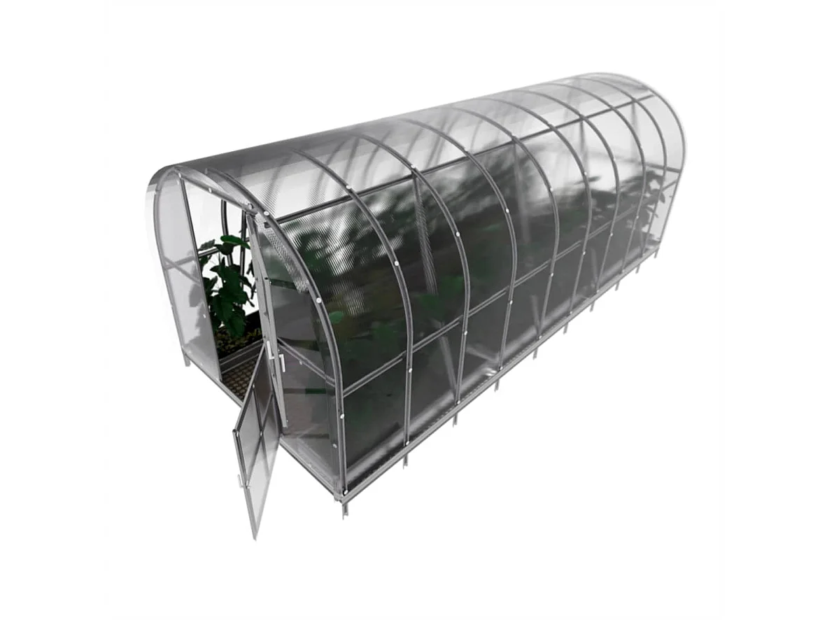 Klasika Greenhouses Arch KLASIKA Gewächshaus 18m² 3m x 6m Mit 4 mm Polycarbonatabdeckung