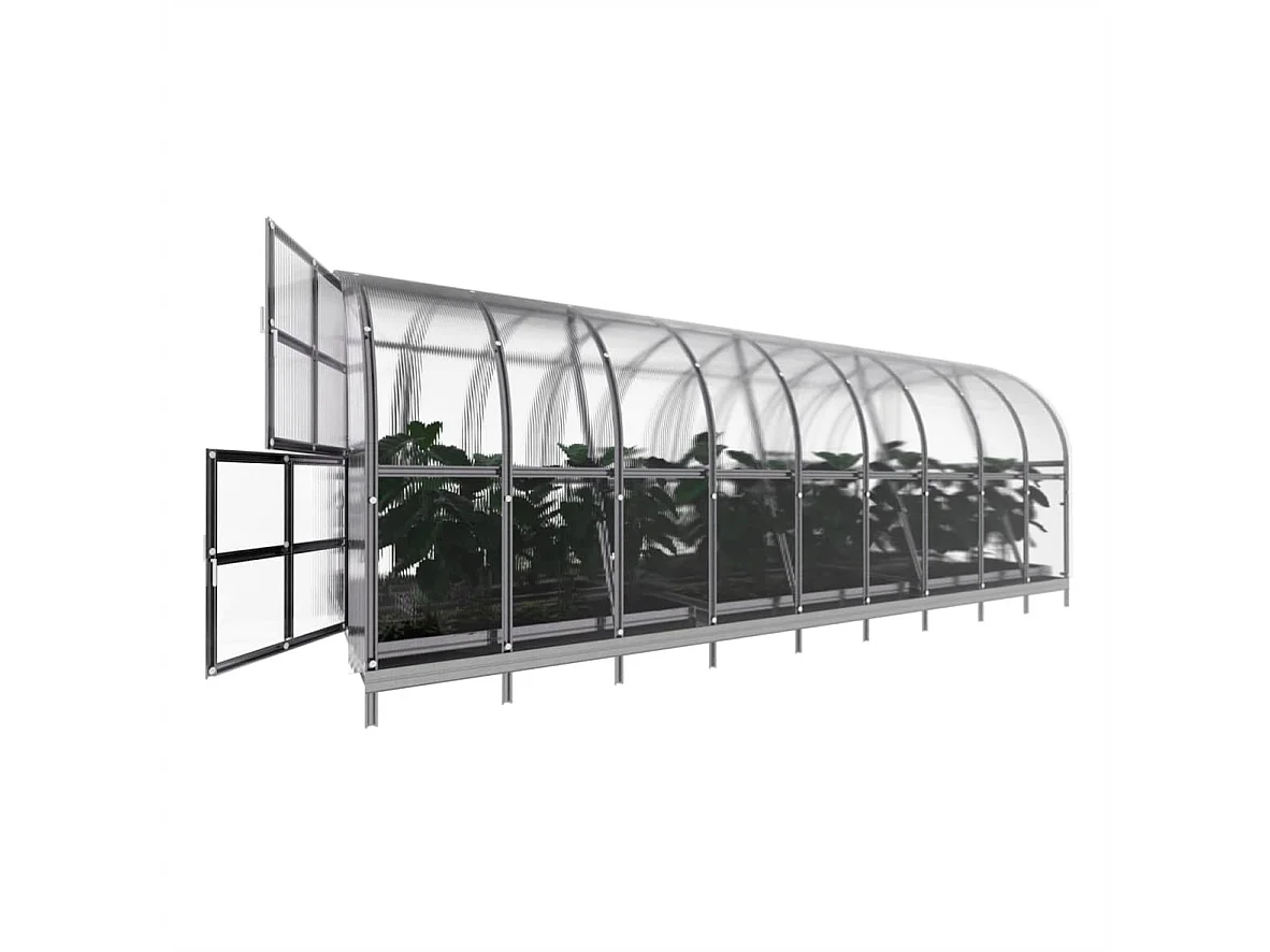 Klasika Greenhouses Arch KLASIKA Gewächshaus 18m² 3m x 6m Mit 4 mm Polycarbonatabdeckung