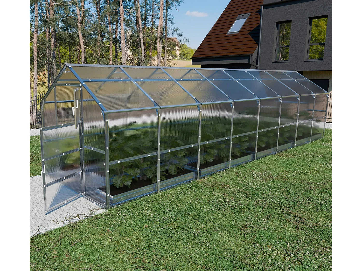 Klasika Greenhouses Bernard KLASIKA Gewächshaus 2,35 x 8 m 18,8 m²  Mit 6 mm Polycarbonatabdeckung