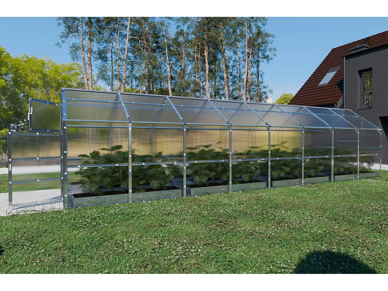 Klasika Greenhouses Bernard KLASIKA Gewächshaus 2,35 x 8 m 18,8 m²  Mit 6 mm Polycarbonatabdeckung