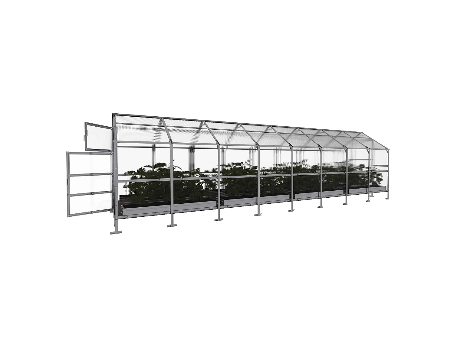 Klasika Greenhouses Bernard KLASIKA Gewächshaus 2,35 x 8 m 18,8 m²  Mit 6 mm Polycarbonatabdeckung