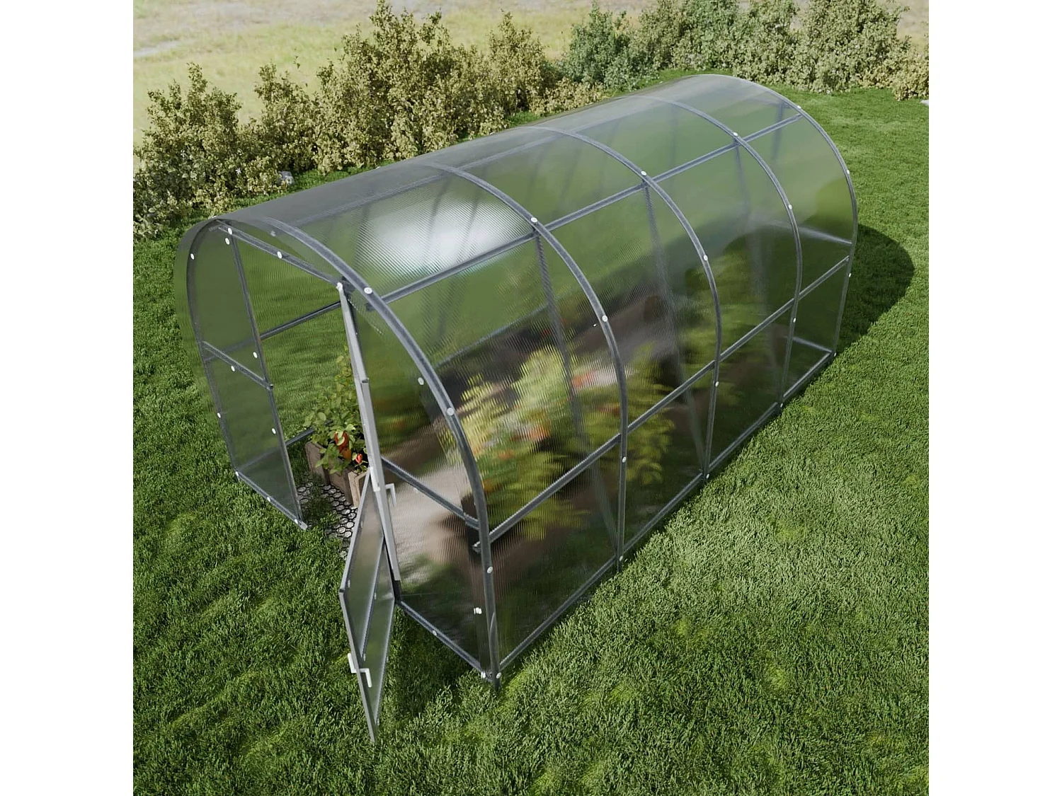 KLASIKA BALTIC LT EXTRA 3x4m Gewächshaus mit Polycarbonat-Abdeckung, Zubehör und Stahlrahmen