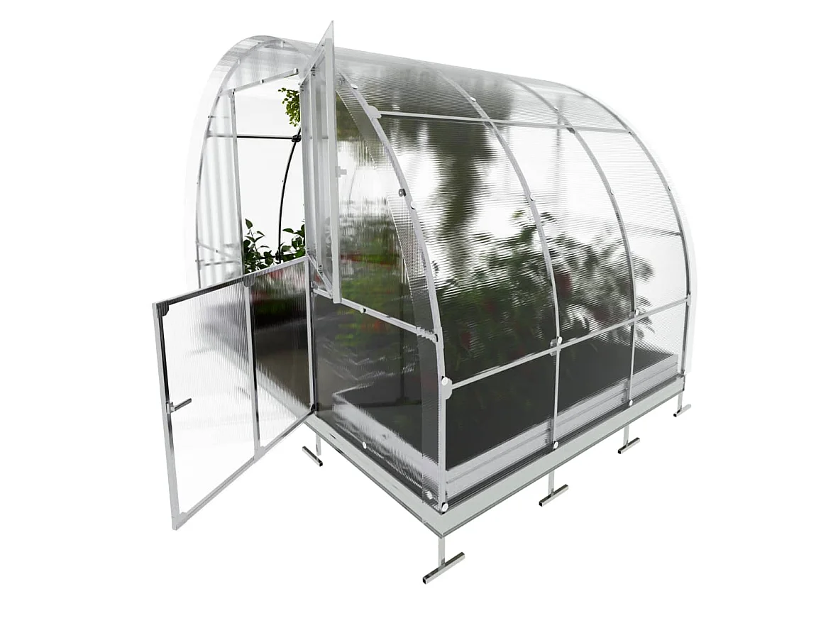 Klasika Greenhouses Tube KLASIKA Gewächshaus 6m² 3m x 2m Mit 4 mm Polycarbonatabdeckung