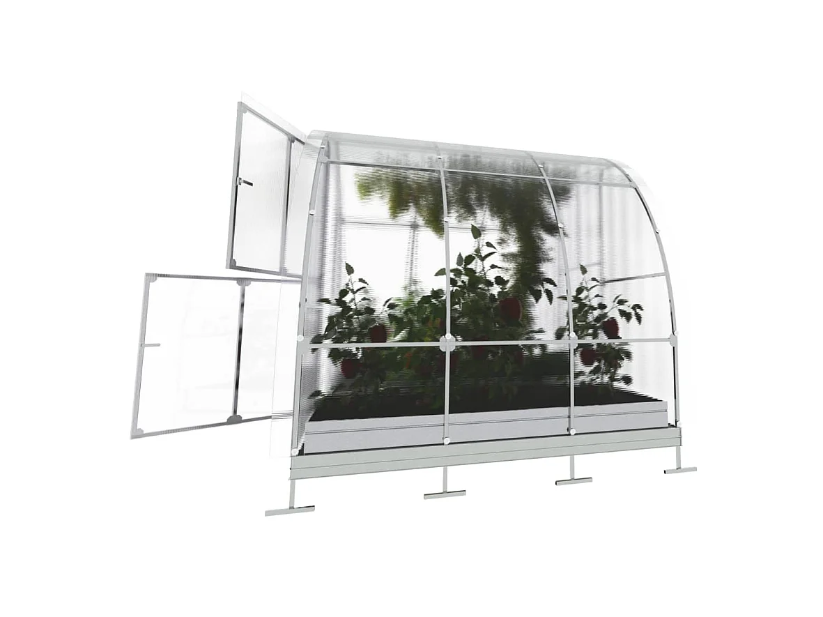 Klasika Greenhouses Tube KLASIKA Gewächshaus 6m² 3m x 2m Mit 4 mm Polycarbonatabdeckung