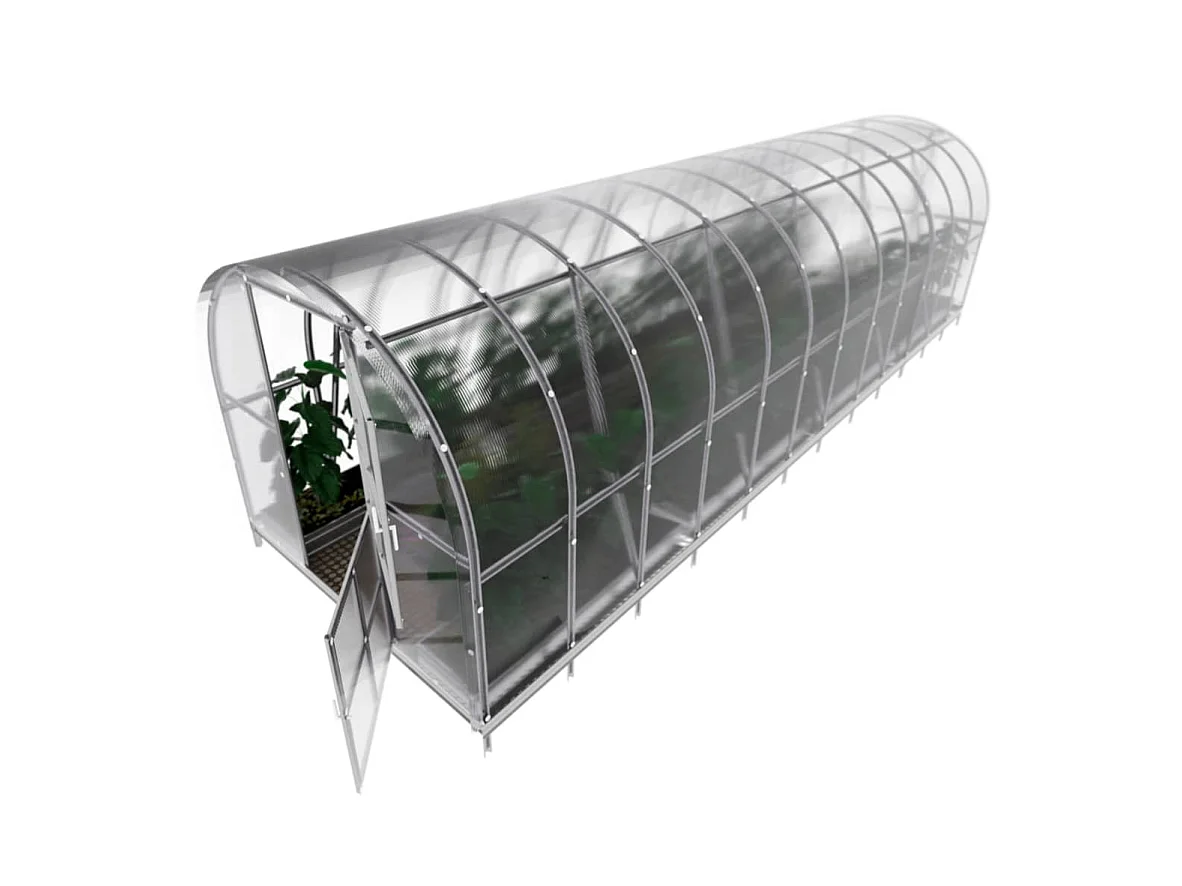 Klasika Greenhouses Arch KLASIKA Serre 36m² 3m x 12m Avec couverture en polycarbonate de 4 mm