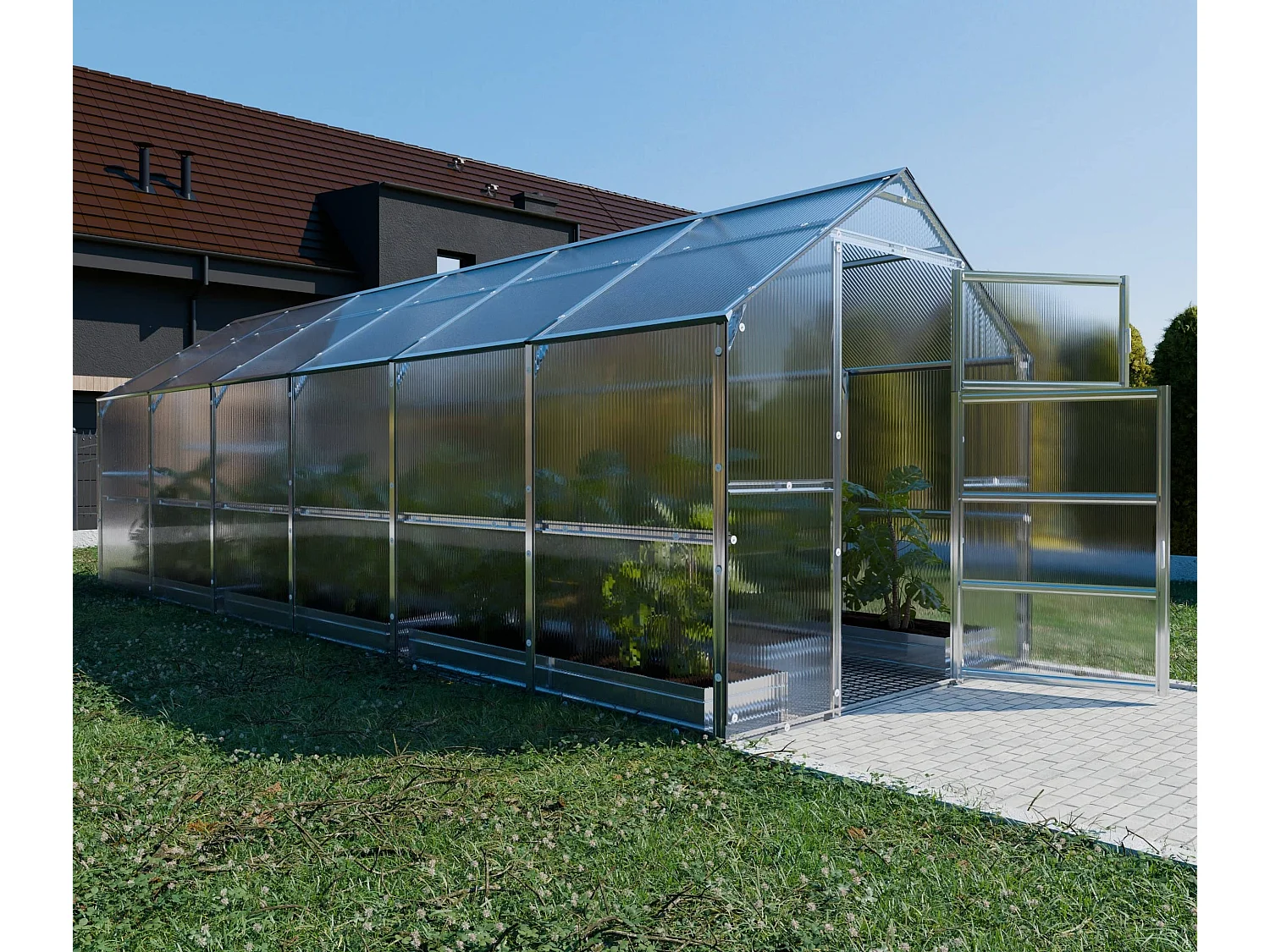 Klasika Greenhouses Bernard KLASIKA Gewächshaus 2,35 x 6 m 14,1 m²  Mit 6 mm Polycarbonatabdeckung