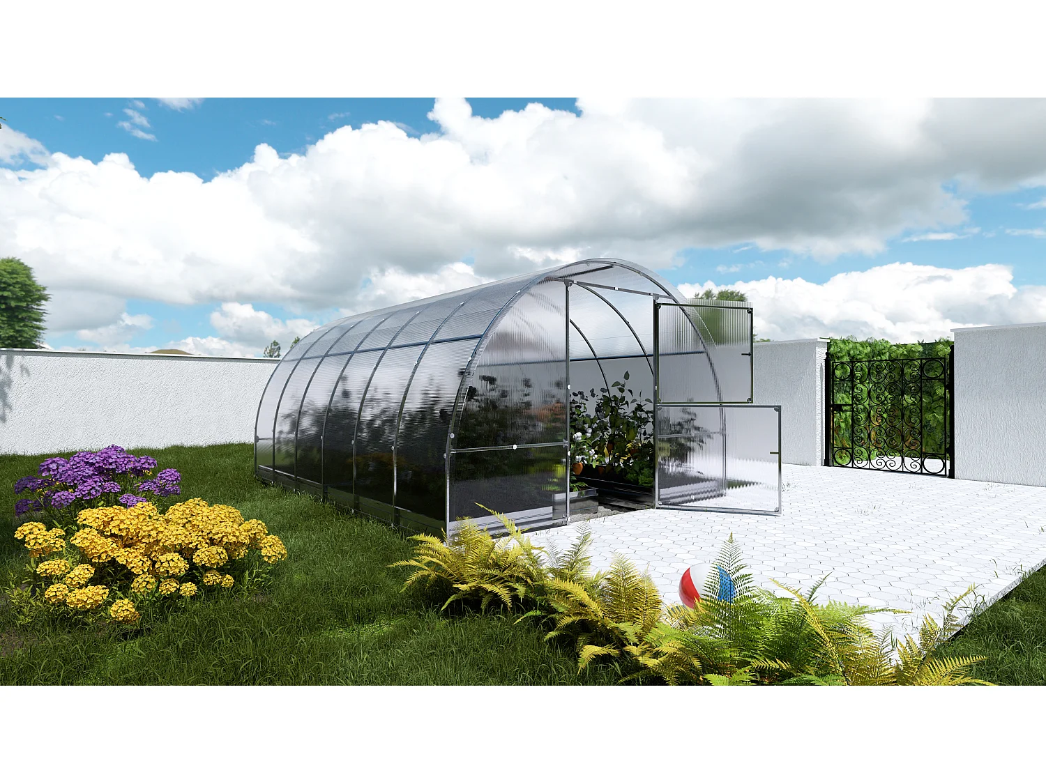 Klasika Greenhouses Easy KLASIKA Gewächshaus 12m² 3m x 4m Mit 4 mm Polycarbonatabdeckung