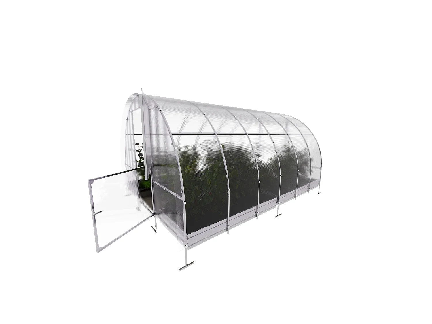 Klasika Greenhouses Easy KLASIKA Gewächshaus 12m² 3m x 4m Mit 4 mm Polycarbonatabdeckung