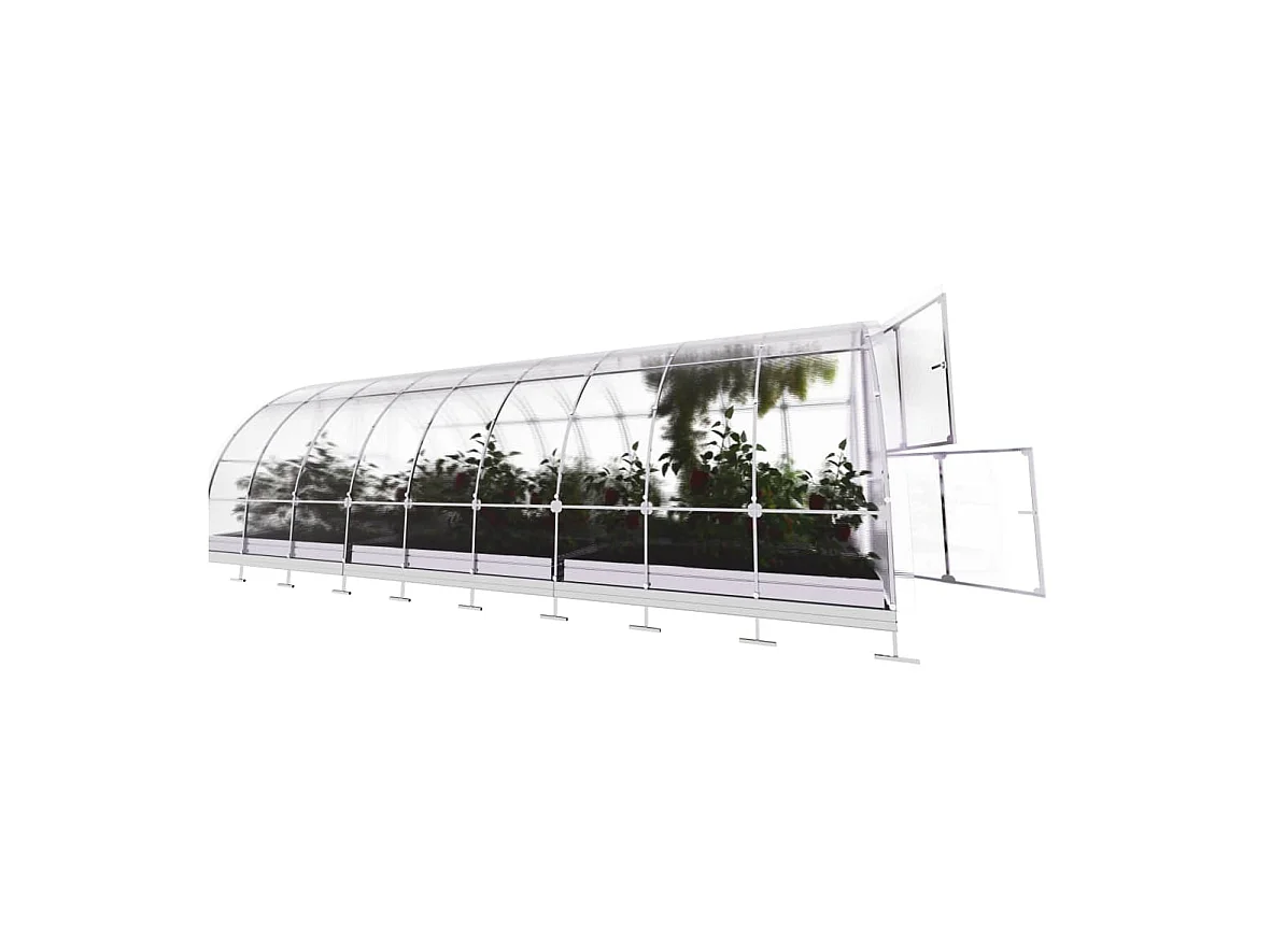 Klasika Greenhouses Tube KLASIKA Gewächshaus 18m² 3m x 6m Mit 6 mm Polycarbonatabdeckung