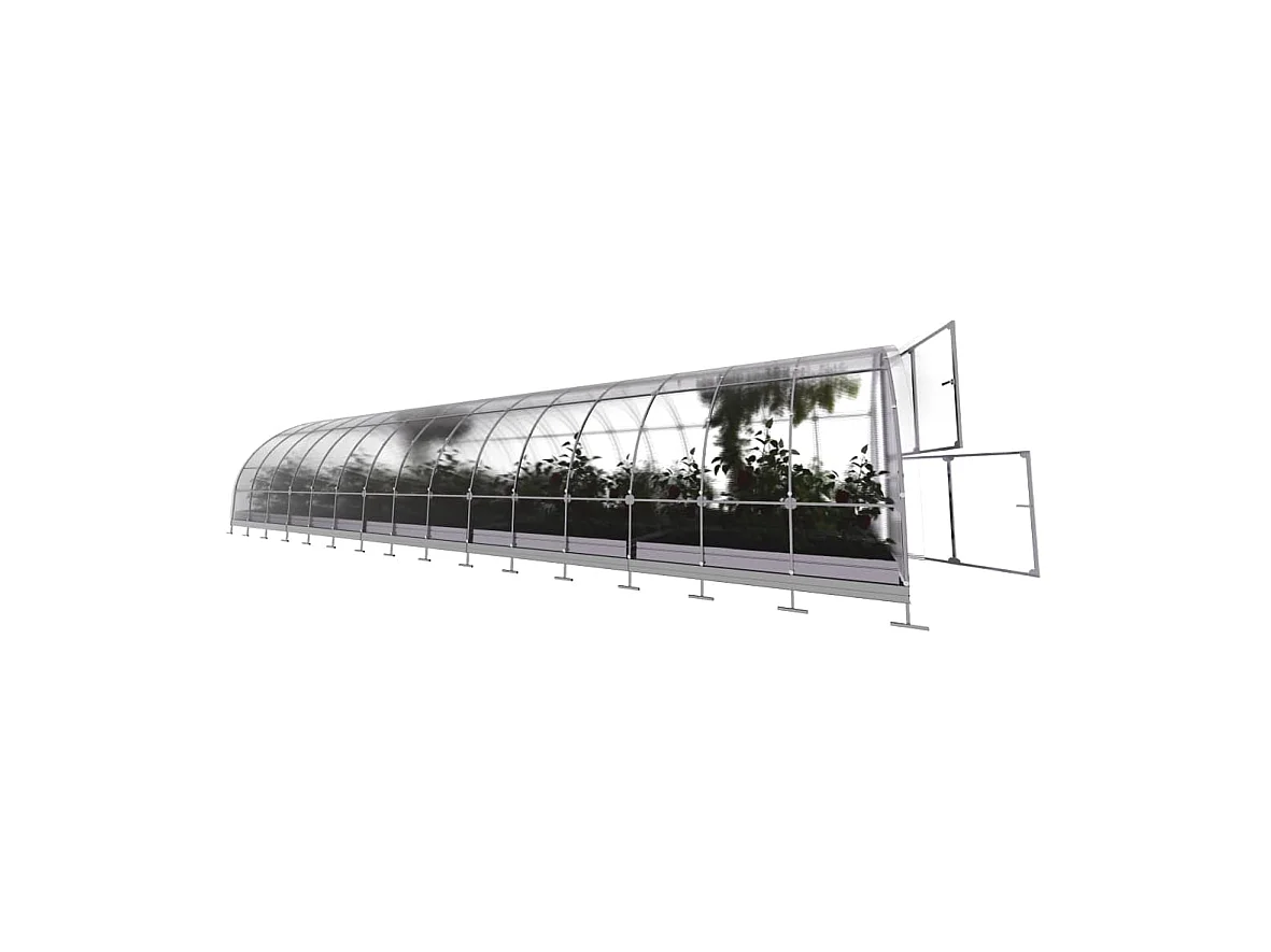 Klasika Greenhouses Tube KLASIKA Serre 18m² 3m x 6m Avec couverture en polycarbonate de 6 mm