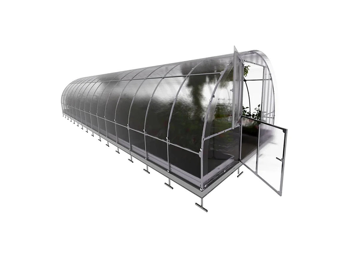 Klasika Greenhouses Tube KLASIKA Serre 18m² 3m x 6m Avec couverture en polycarbonate de 6 mm