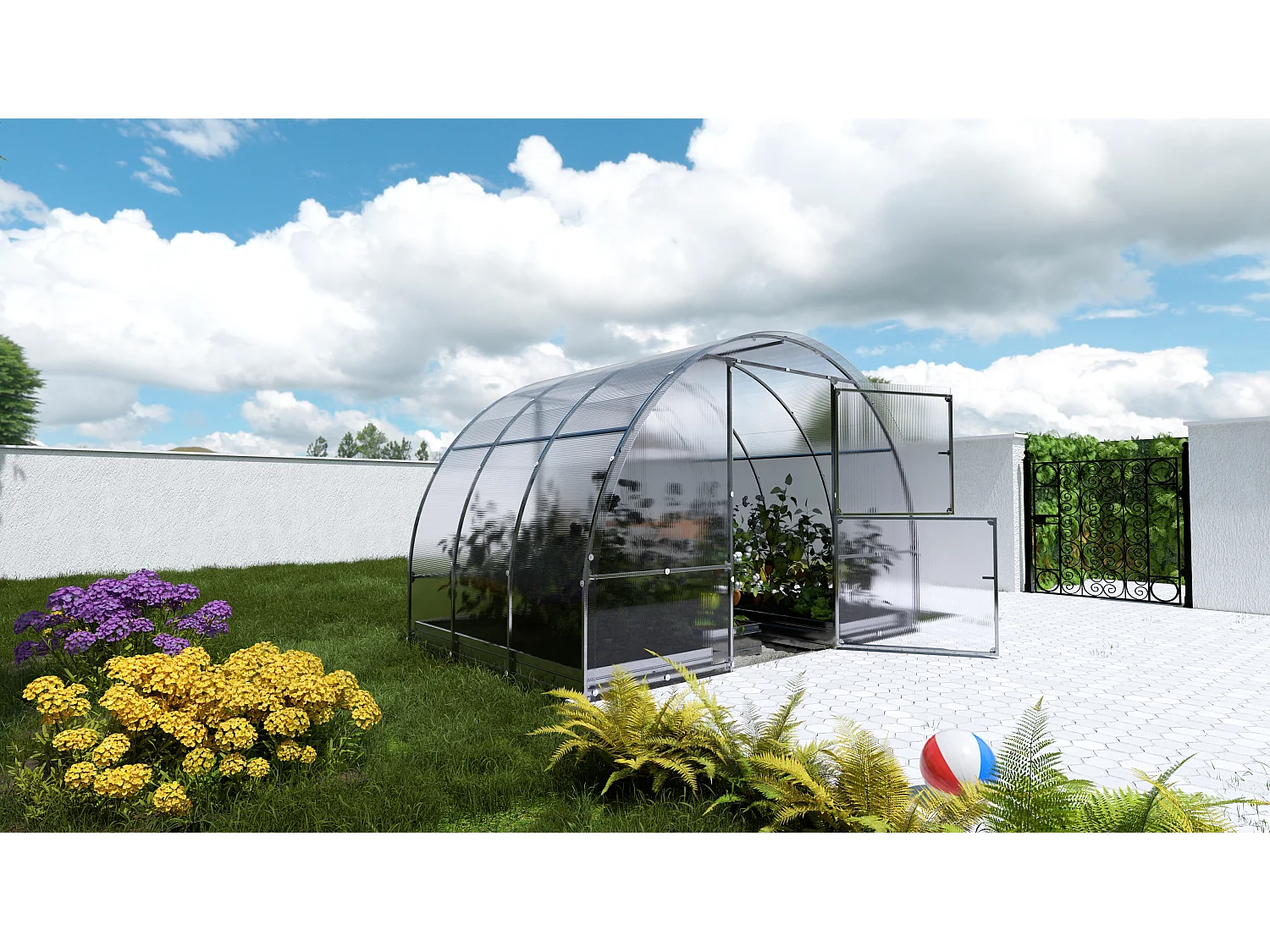 Klasika Greenhouses Easy KLASIKA Gewächshaus 6m² 3m x 2m Mit 4 mm Polycarbonatabdeckung