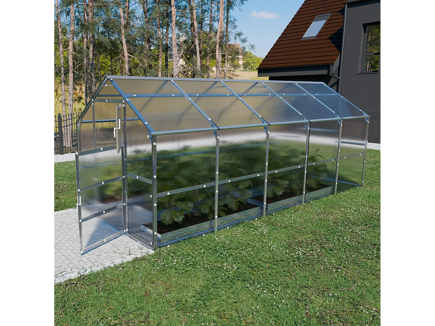 Klasika Greenhouses Bernard KLASIKA Gewächshaus 2,35 x 5 m 11,75 m²  Mit 6 mm Polycarbonatabdeckung