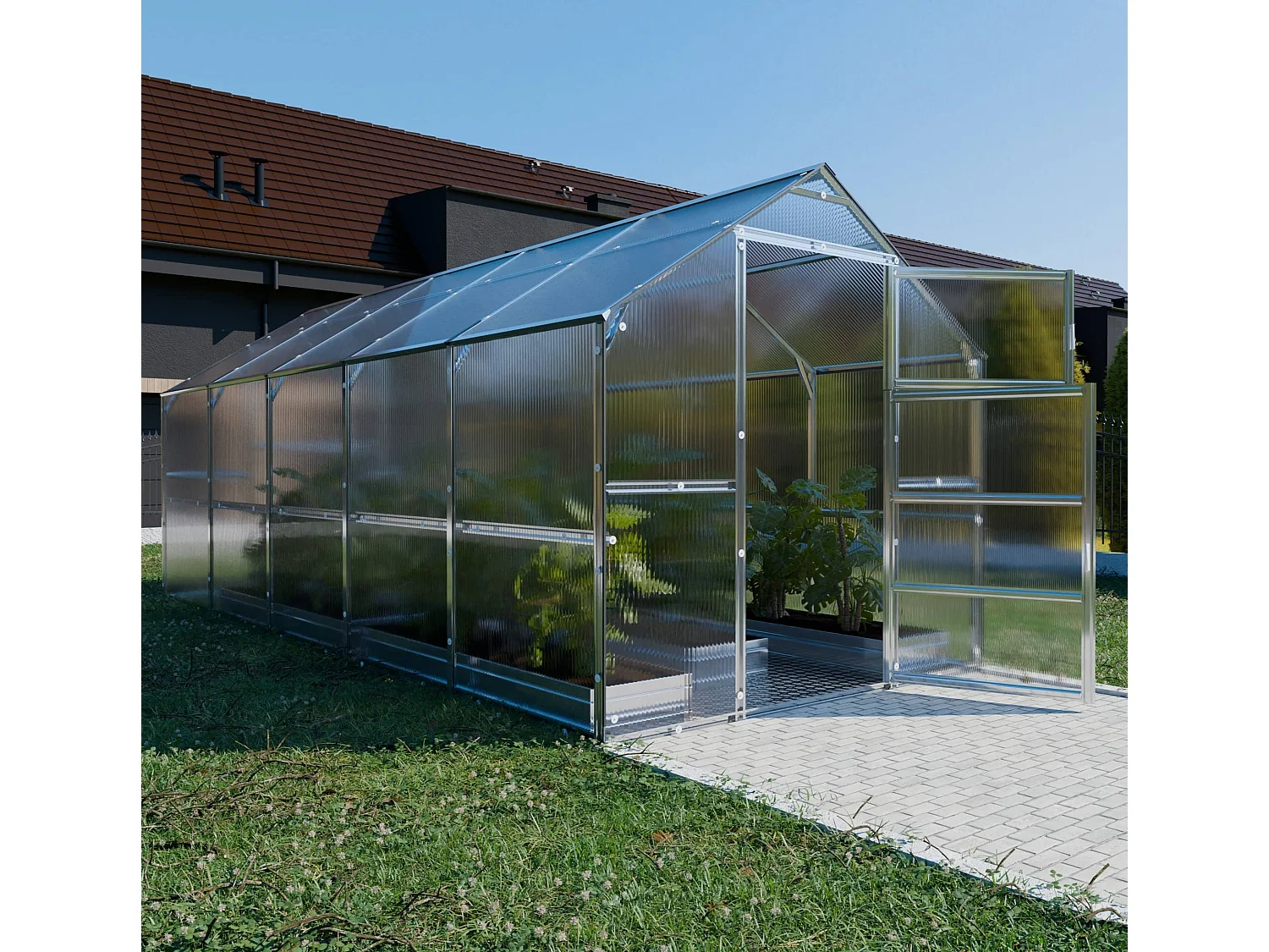 Klasika Greenhouses Bernard KLASIKA Gewächshaus 2,35 x 5 m 11,75 m²  Mit 6 mm Polycarbonatabdeckung