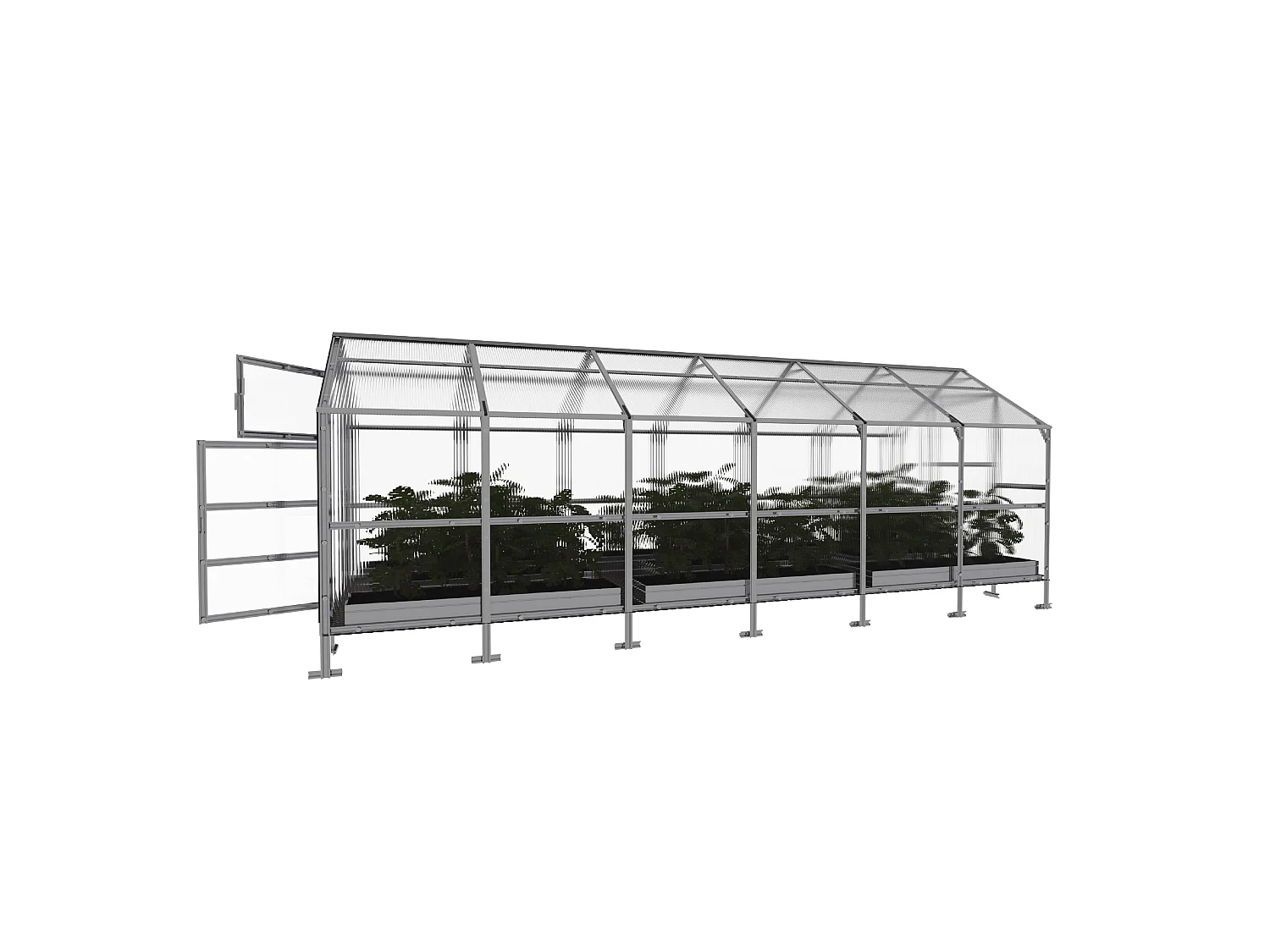 Klasika Greenhouses Bernard KLASIKA Gewächshaus 2,35 x 6 m 14,1 m²  Mit 4 mm Polycarbonatabdeckung