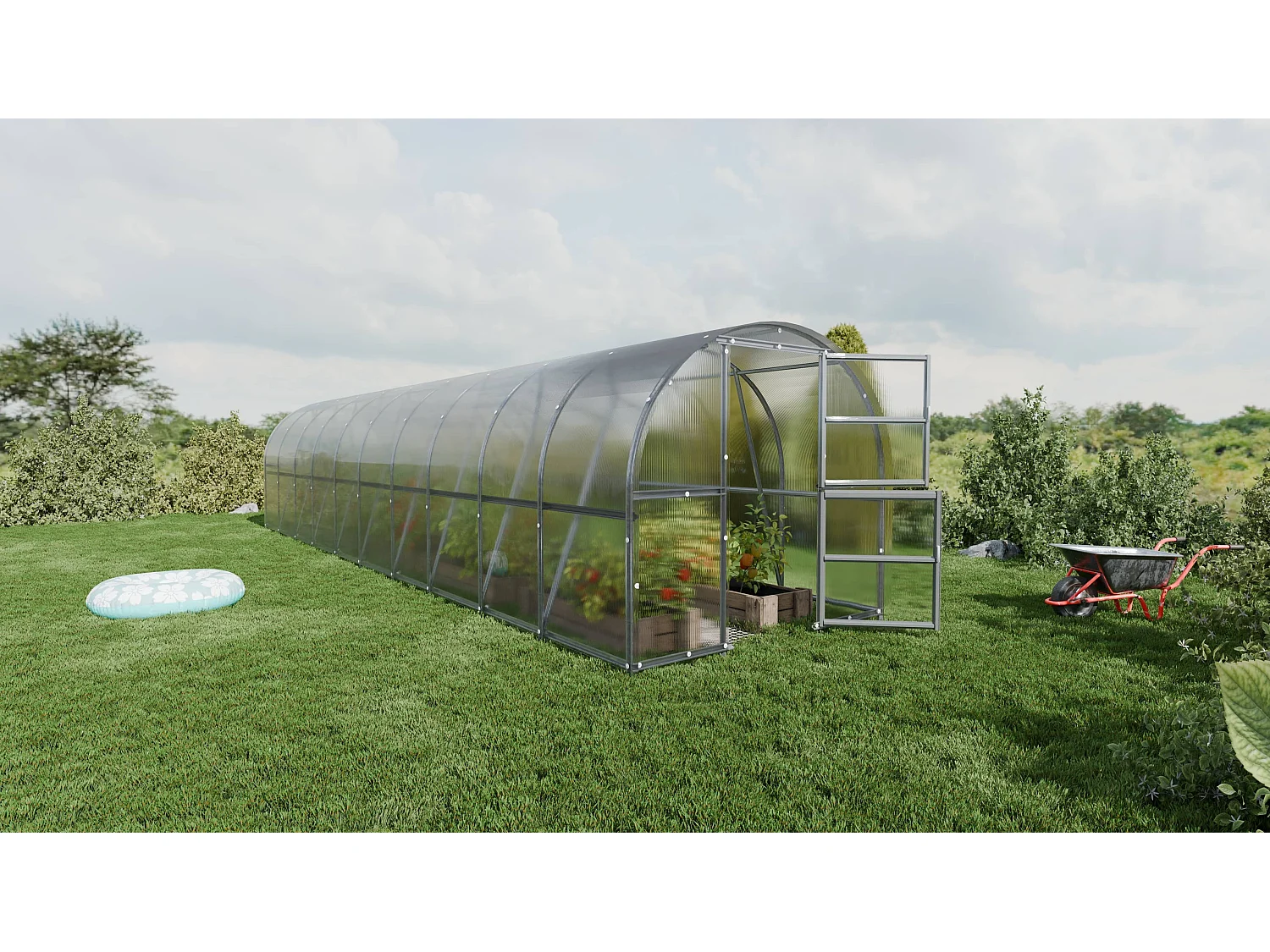 Klasika Greenhouses Baltic LT KLASIKA Gewächshaus 30m² 3m x 10m Mit 4 mm Polycarbonatabdeckung