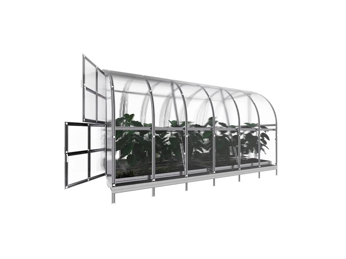 Klasika Greenhouses Arch KLASIKA Serre 6m² 3m x 2m Avec couverture en polycarbonate de 4 mm