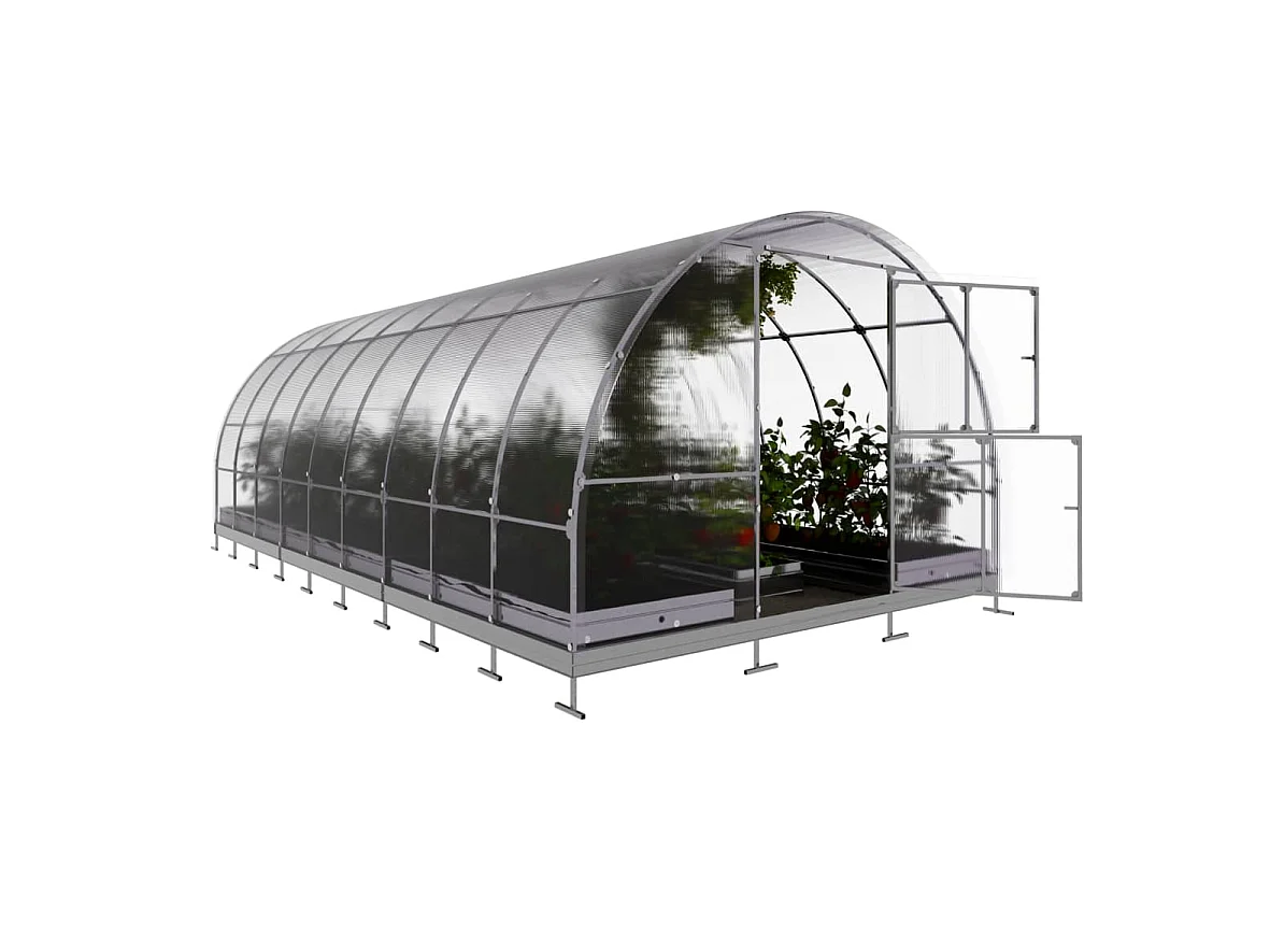 KLASIKA TUBE EXTRA 3x6m Gewächshaus mit Polycarbonat-Abdeckung, Automatischen Funktionen und Bewässerungssystem