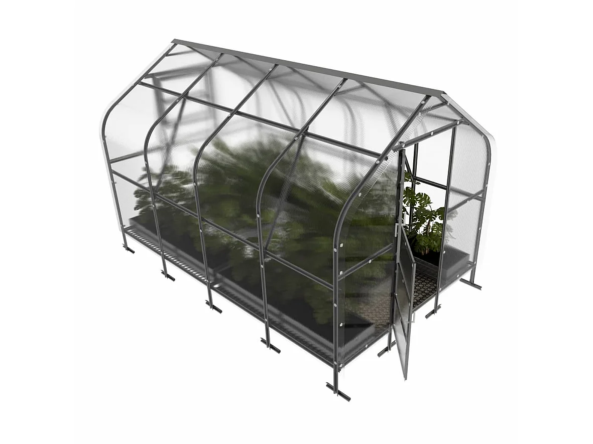 Klasika Greenhouses Drop KLASIKA Gewächshaus 10m² 2,5m x 4m Mit 6 mm Polycarbonatabdeckung