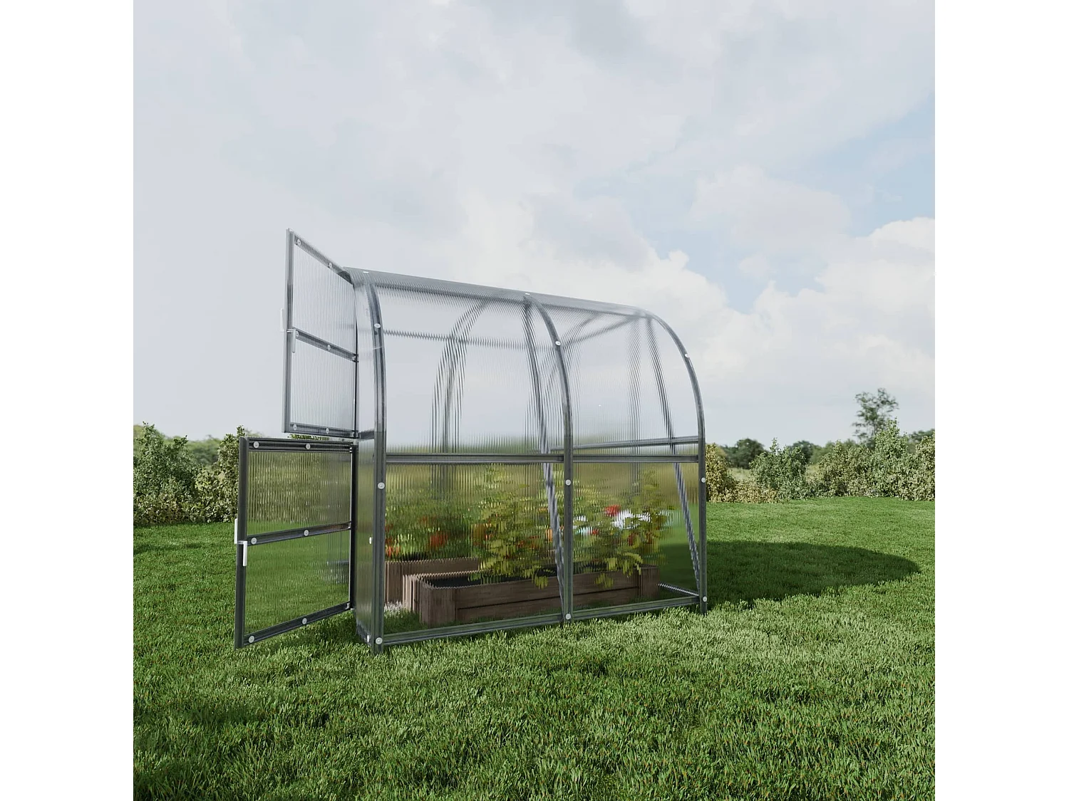 Klasika Greenhouses Baltic LT KLASIKA Gewächshaus 6m² 3m x 2m Mit 6 mm Polycarbonatabdeckung