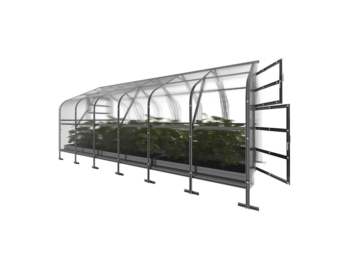 Klasika Greenhouses Drop KLASIKA Gewächshaus 15m² 2,5m x 6m Mit 6 mm Polycarbonatabdeckung