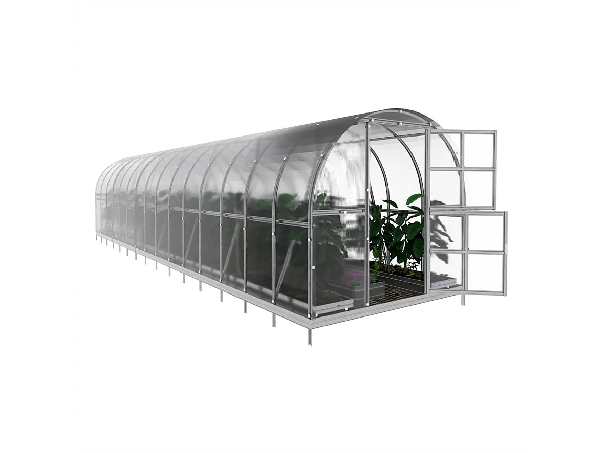 Klasika Greenhouses Arch KLASIKA Gewächshaus 36m² 3m x 12m Mit 6 mm Polycarbonatabdeckung