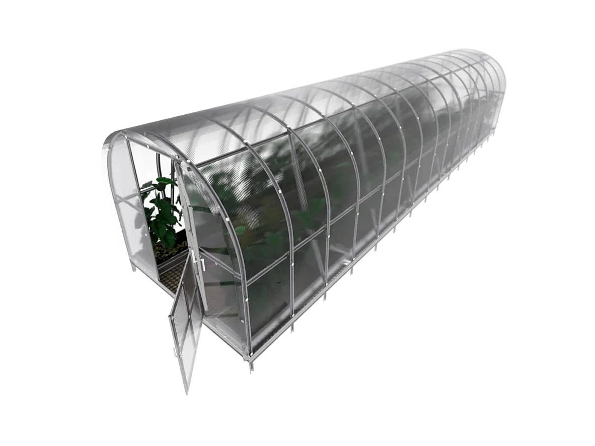 Klasika Greenhouses Arch KLASIKA Gewächshaus 30m² 3m x 10m Mit 6 mm Polycarbonatabdeckung