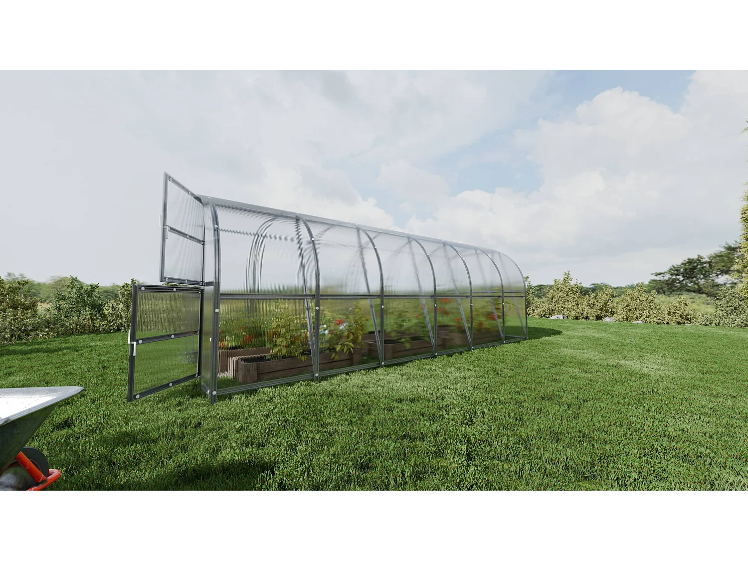 KLASIKA BALTIC LT PREMIUM 3x6m Gewächshaus mit Polycarbonat-Abdeckung, Automatikfunktionen und Bewässerungssystem