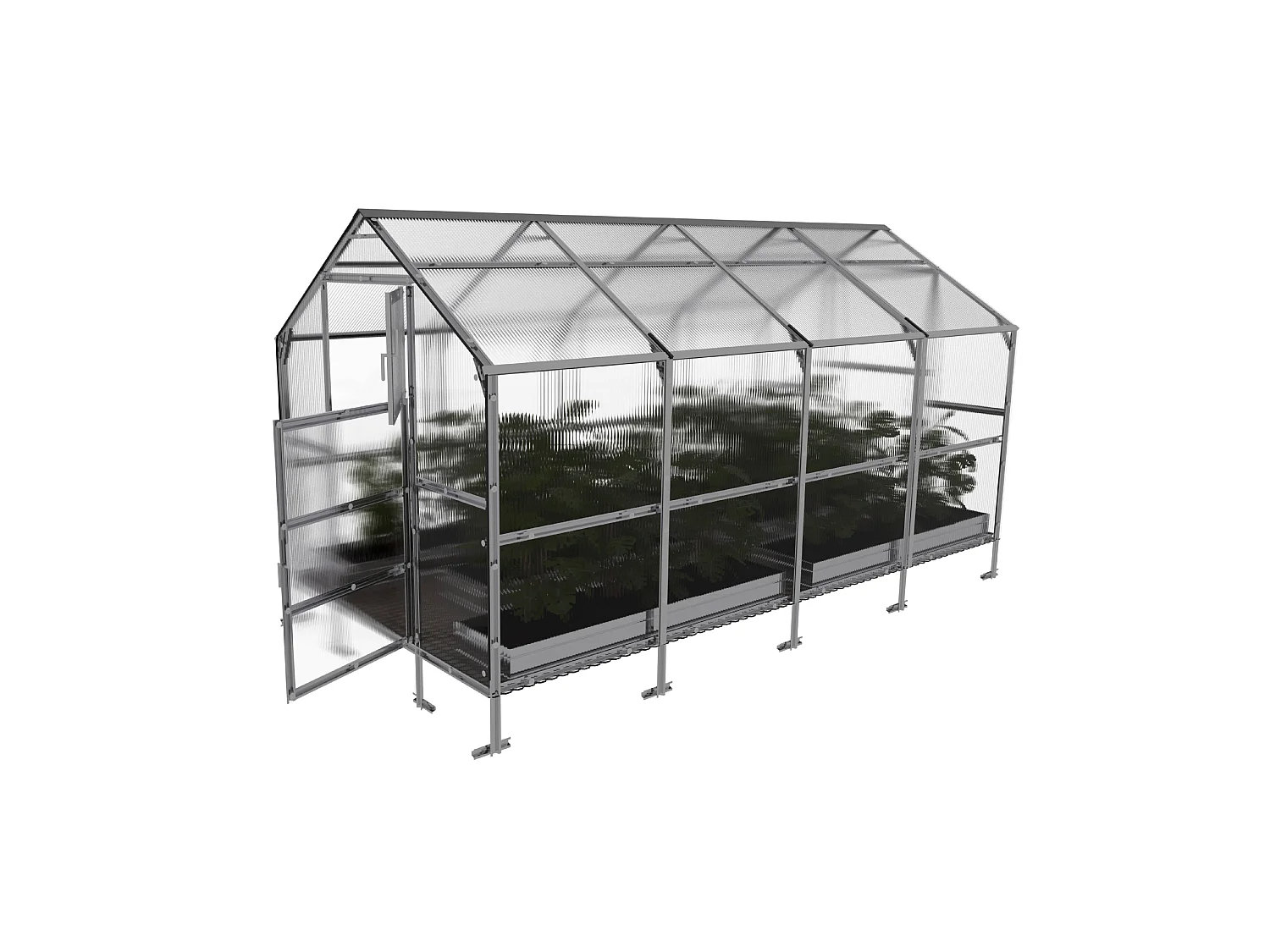 Klasika Greenhouses Bernard KLASIKA Gewächshaus 2,35 x 4 m 9,4 m²  Mit 4 mm Polycarbonatabdeckung