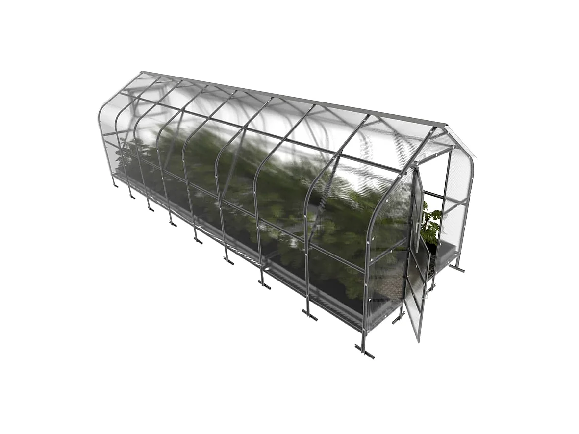 Klasika Greenhouses Drop KLASIKA Gewächshaus 20m² 2,5m x 8m Mit 6 mm Polycarbonatabdeckung