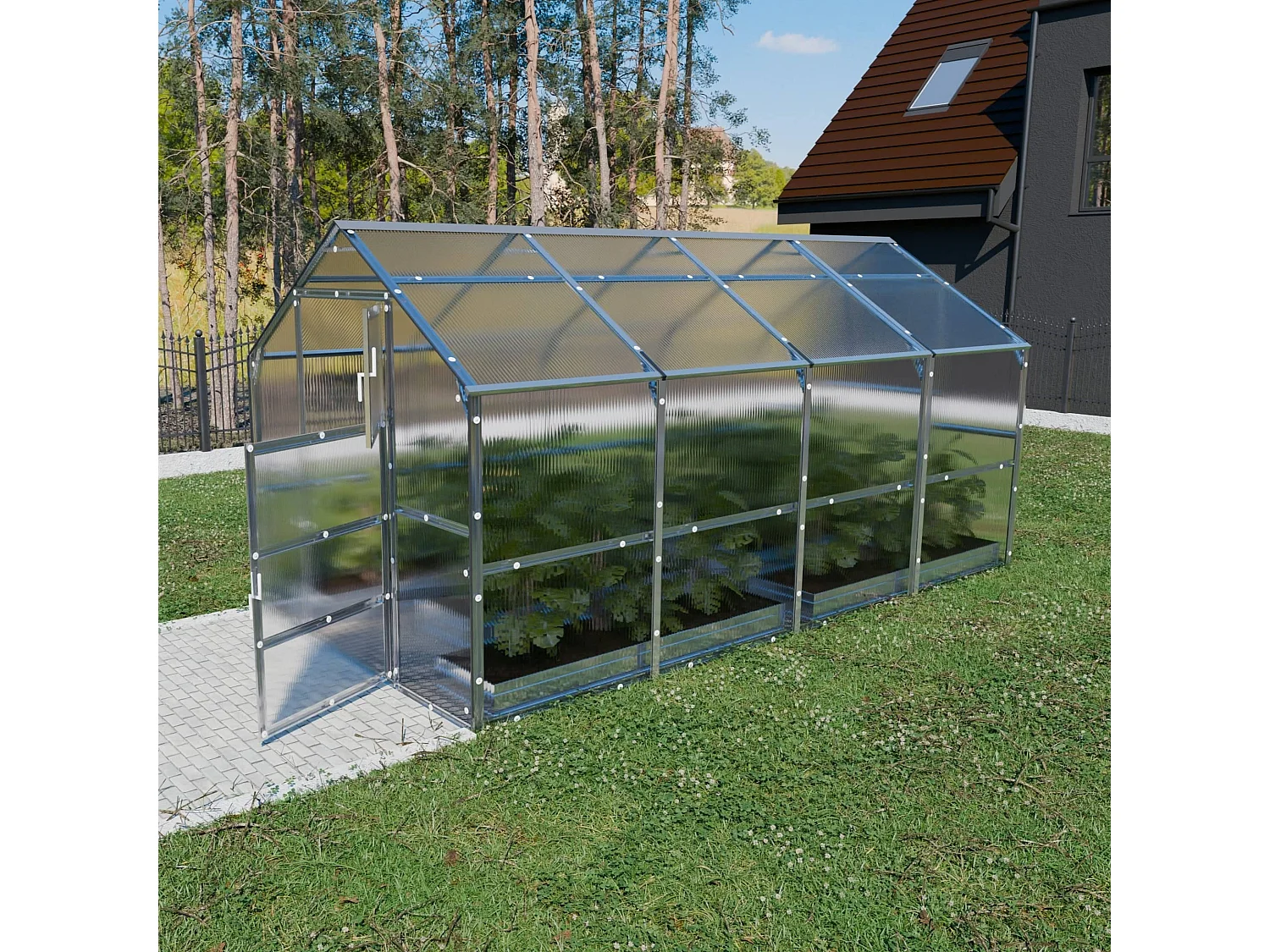 Klasika Greenhouses Bernard KLASIKA Gewächshaus 2,35 x 4 m 9,4 m²  Mit 6 mm Polycarbonatabdeckung