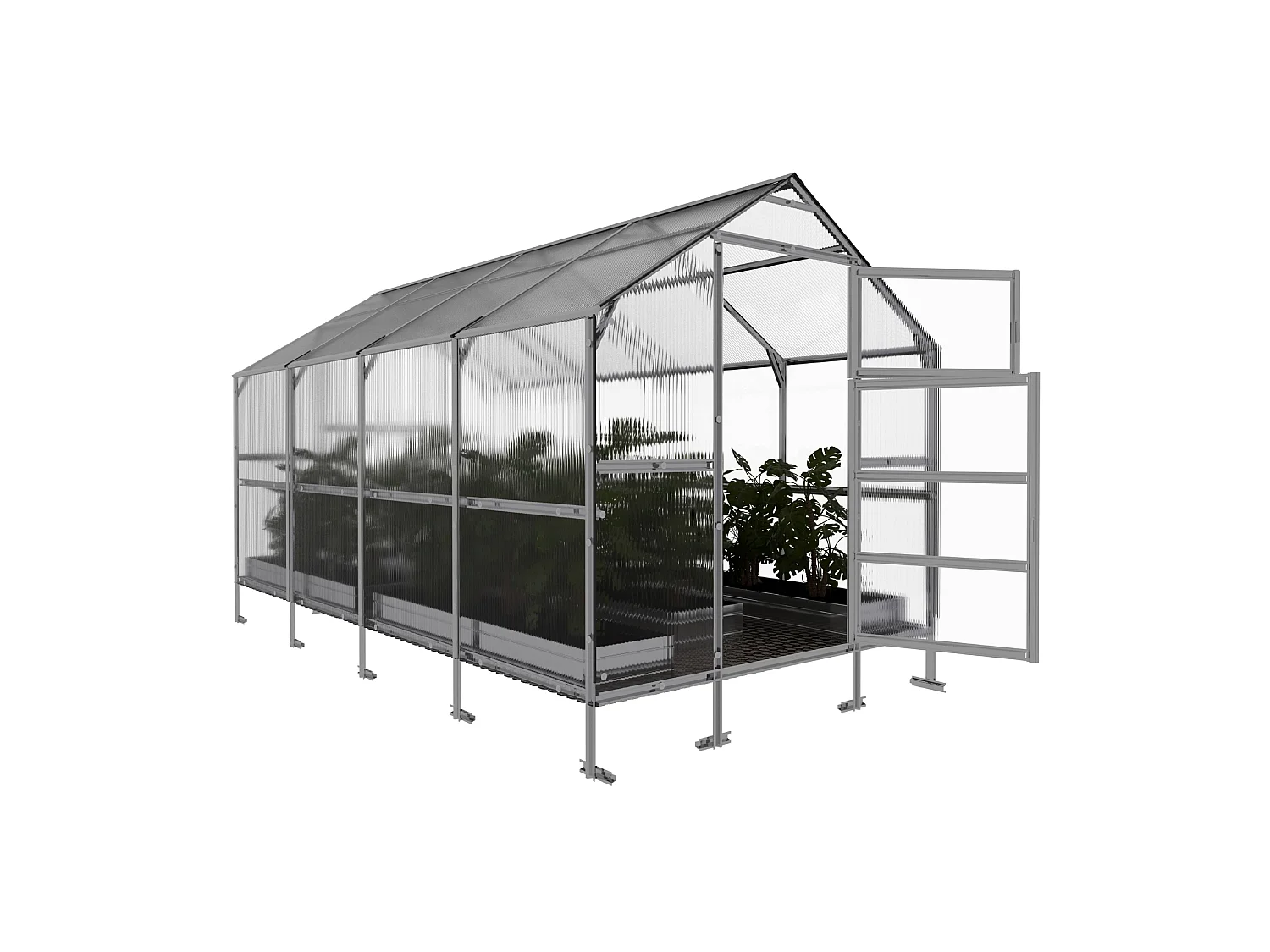 Klasika Greenhouses Bernard KLASIKA Gewächshaus 2,35 x 4 m 9,4 m²  Mit 6 mm Polycarbonatabdeckung