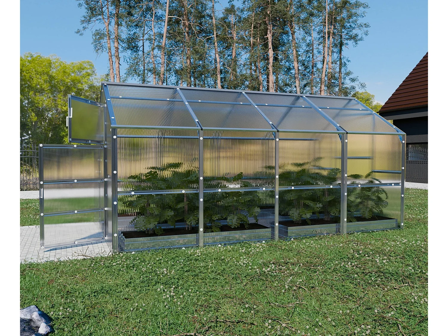 Klasika Greenhouses Bernard KLASIKA Gewächshaus 2,35 x 4 m 9,4 m²  Mit 6 mm Polycarbonatabdeckung