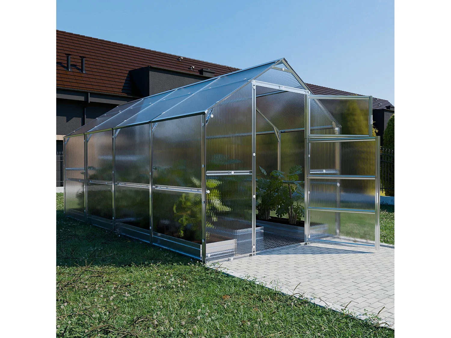Klasika Greenhouses Bernard KLASIKA Gewächshaus 2,35 x 4 m 9,4 m²  Mit 6 mm Polycarbonatabdeckung
