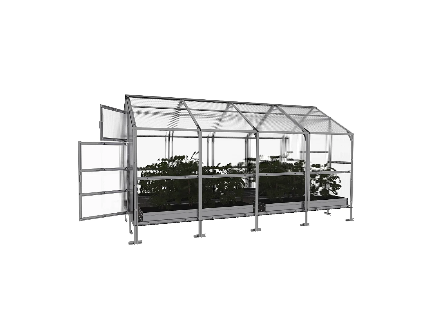 Klasika Greenhouses Bernard KLASIKA Gewächshaus 2,35 x 4 m 9,4 m²  Mit 6 mm Polycarbonatabdeckung