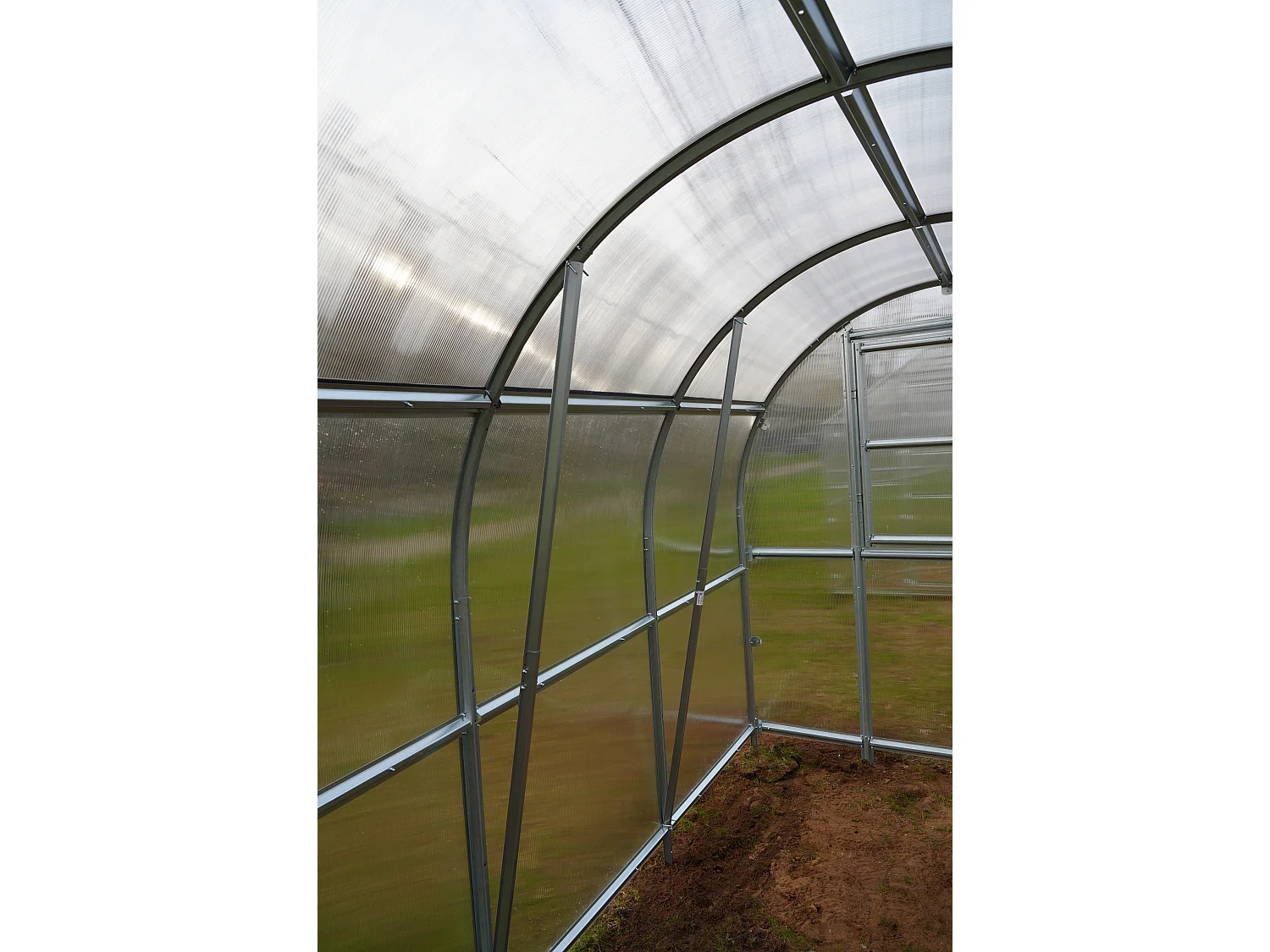 Klasika Greenhouses Slim KLASIKA Gewächshaus 16m² 2m x 8m Mit 4 mm Polycarbonatabdeckung