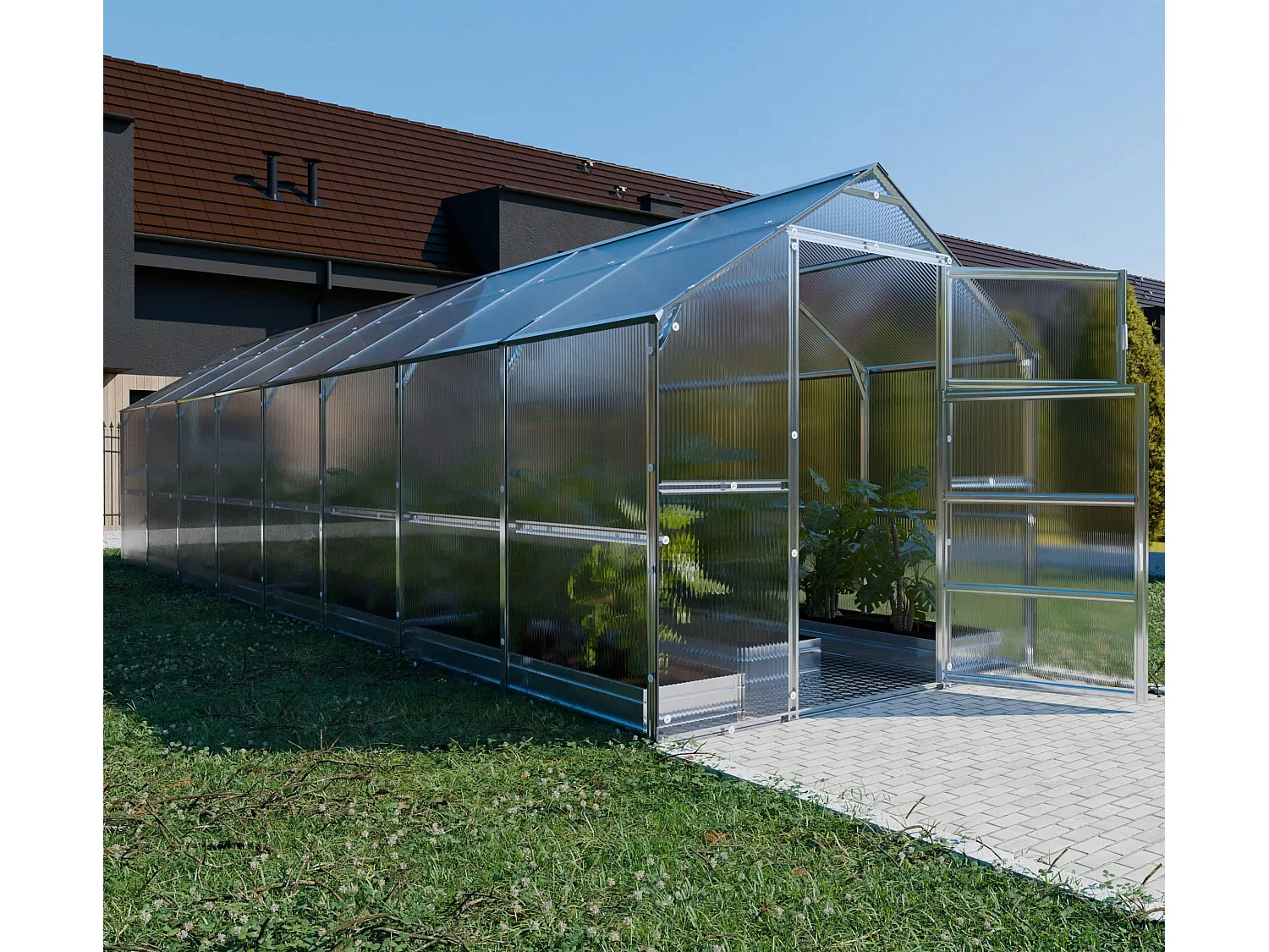 Klasika Greenhouses Bernard KLASIKA Gewächshaus 2,35 x 8 m 18,8 m²  Mit 4 mm Polycarbonatabdeckung