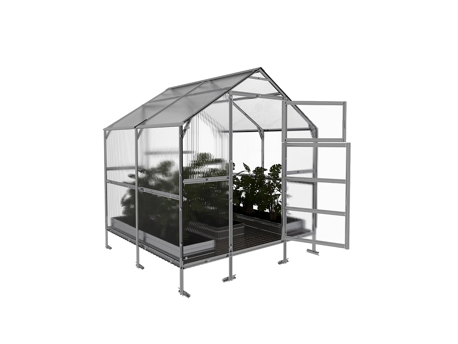Klasika Greenhouses Bernard KLASIKA Gewächshaus 2,35 x 2 m 4,7 m²  Mit 4 mm Polycarbonatabdeckung