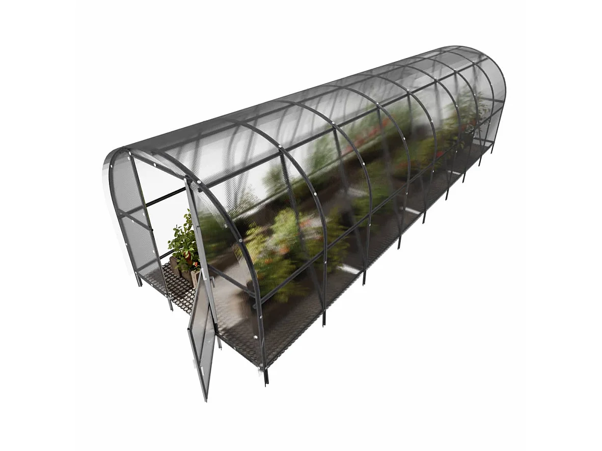 Klasika Greenhouses Baltic LT KLASIKA Gewächshaus 24m² 3m x 8m Mit 6 mm Polycarbonatabdeckung
