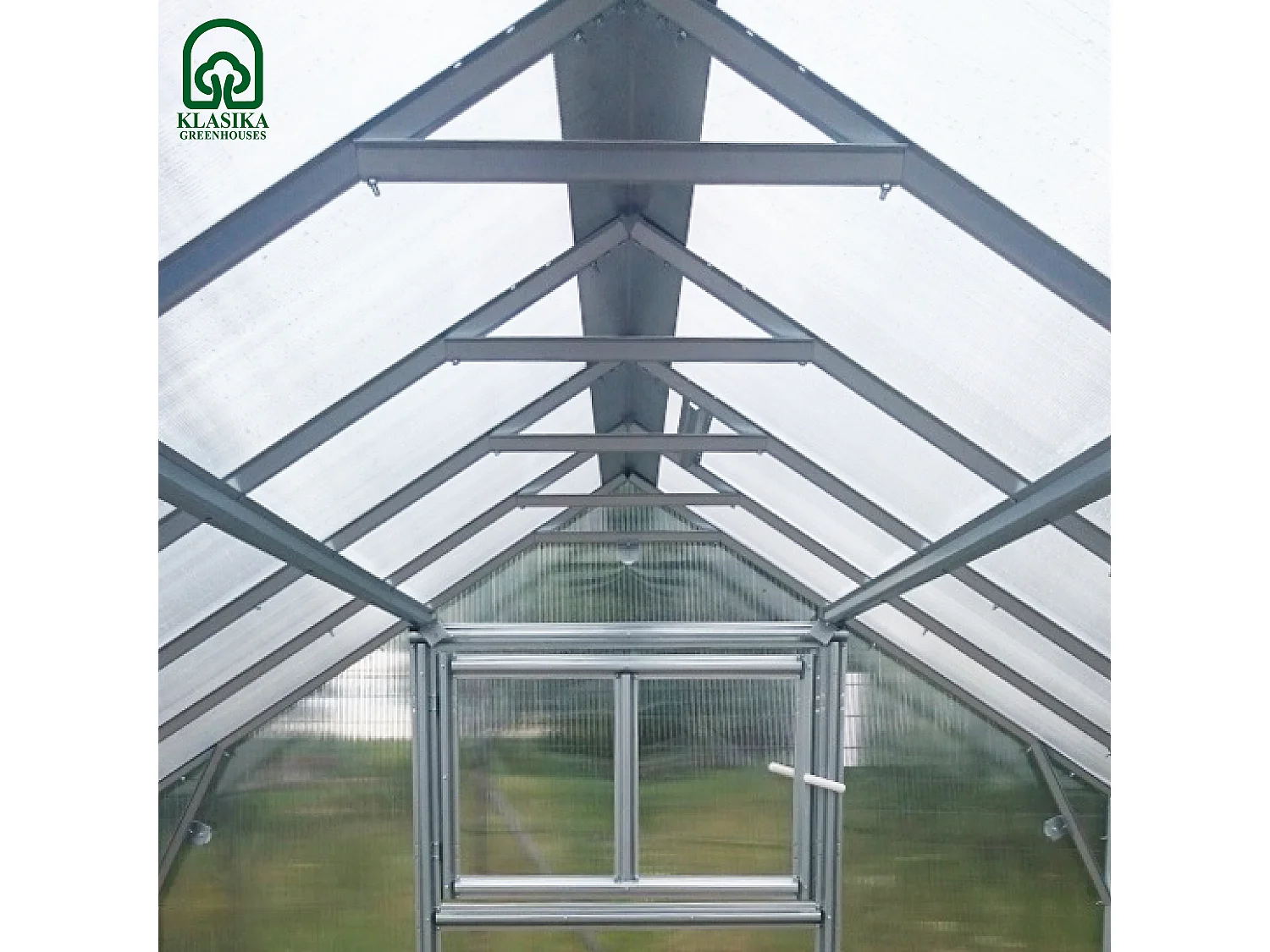 Klasika Greenhouses House KLASIKA Gewächshaus 4,98m² 2,35m x 2,12m Mit 6 mm Polycarbonatabdeckung