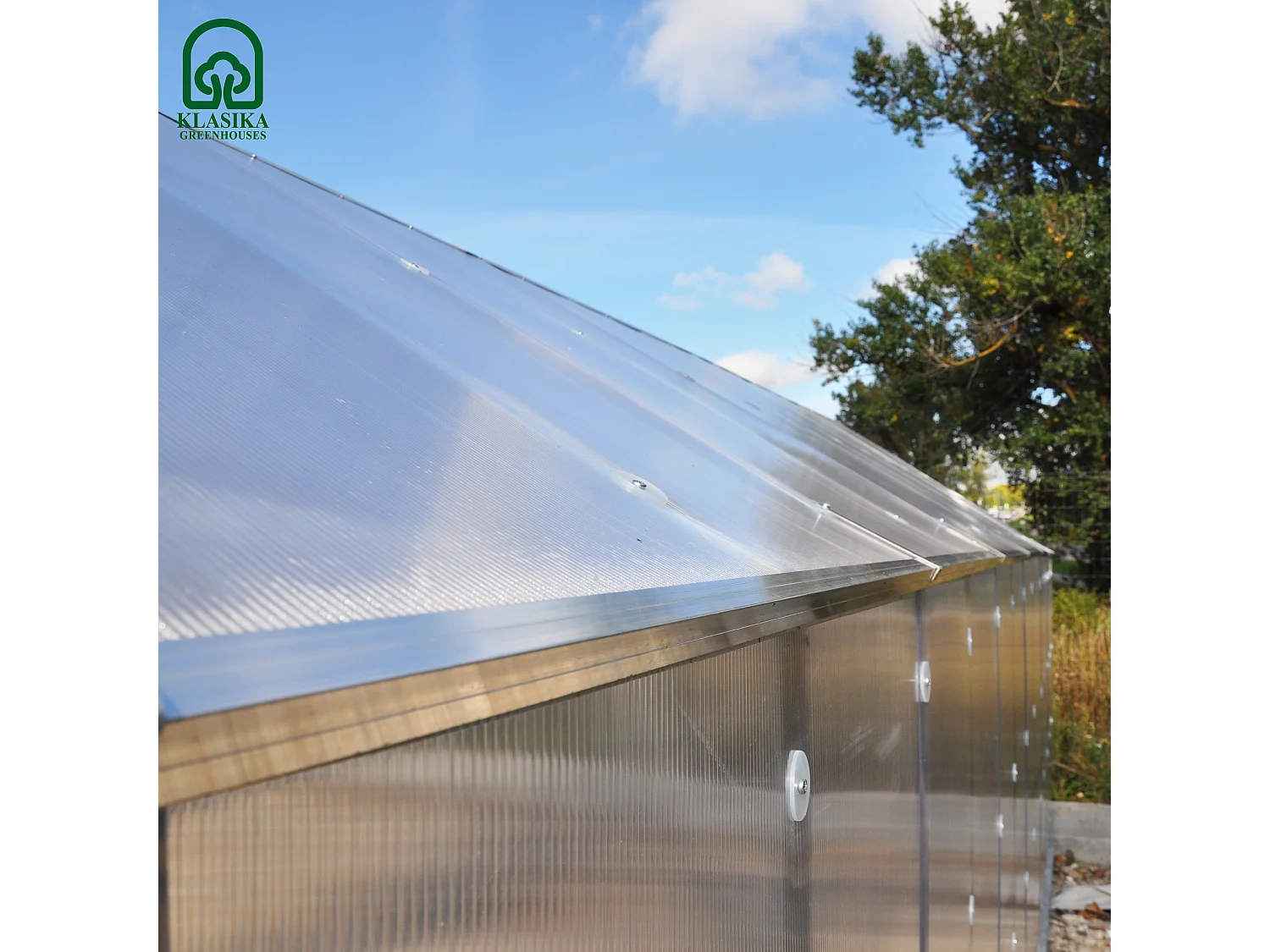 Klasika Greenhouses House KLASIKA Serre 4,98m² 2,35m x 2,12m Avec couverture en polycarbonate de 6 mm