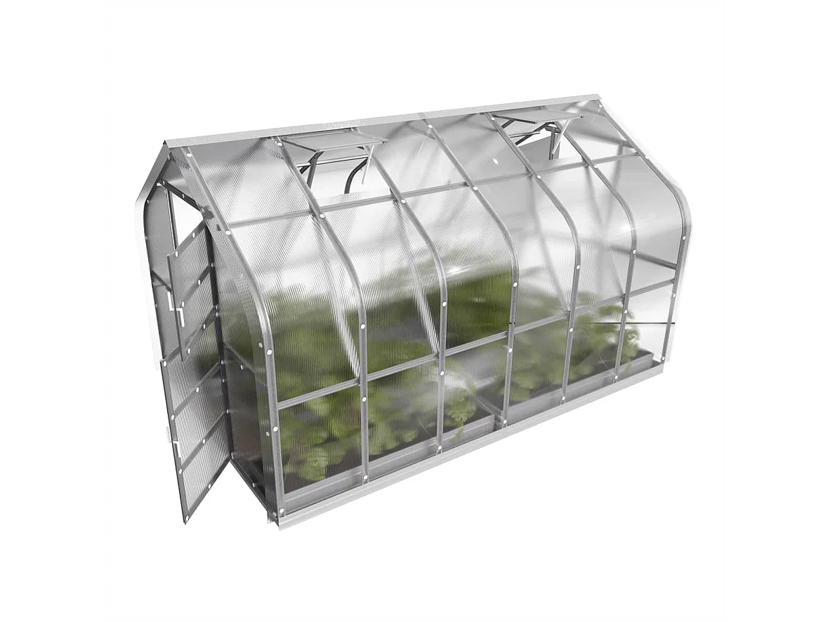 Klasika Greenhouses Standart KLASIKA Gewächshaus 10m² 2,5m x 4m Mit 6 mm Polycarbonatabdeckung & 2 Dachfensters