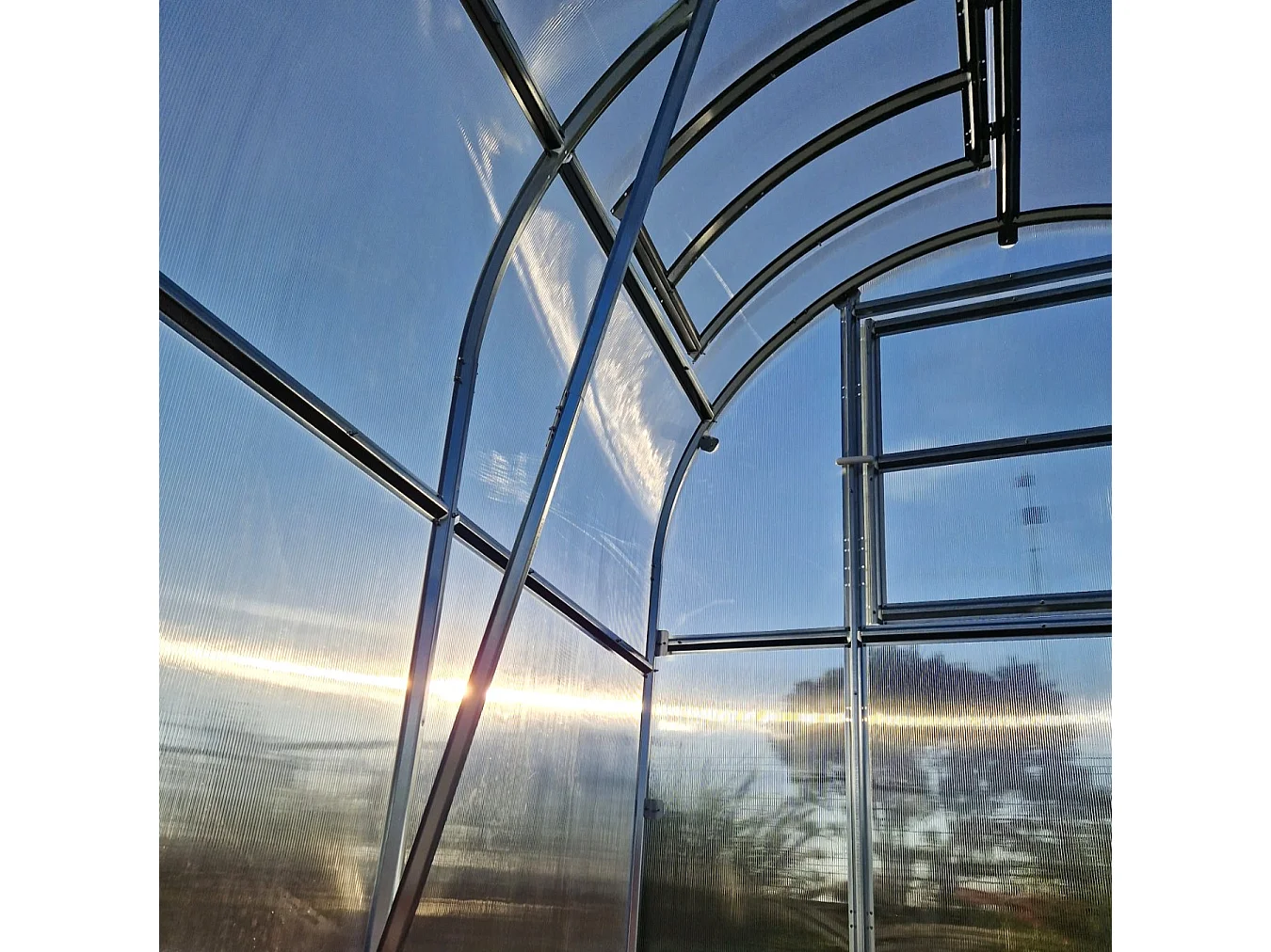 Klasika Greenhouses Slim KLASIKA Serre 8m² 2m x 4m Avec couverture en polycarbonate de 4 mm